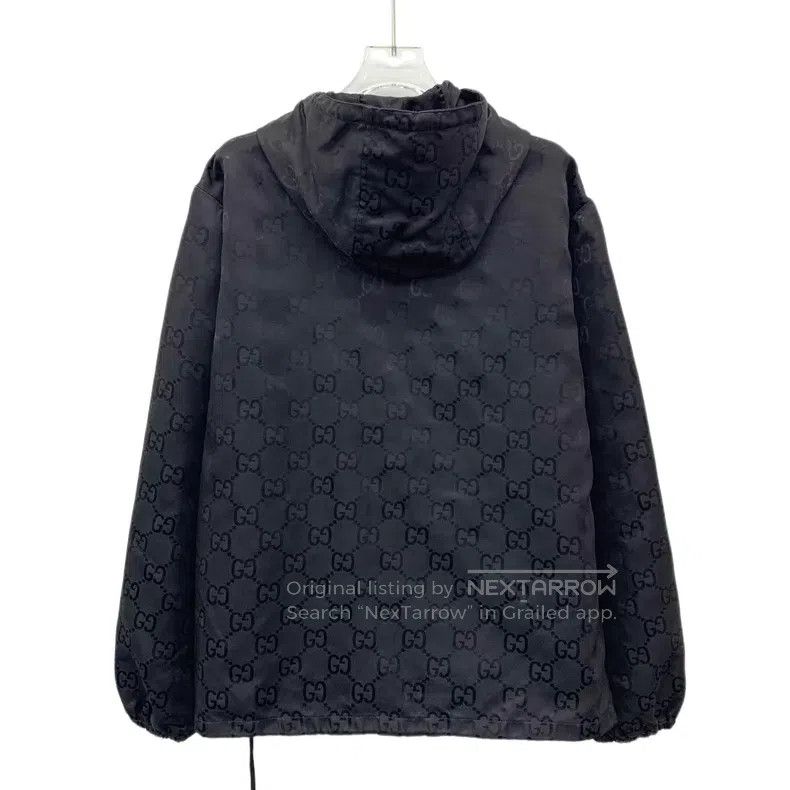 Gucci Gucci Black logo dark pattern full print hooded drawstring Size US S / EU 44-46 / 1 - 2 Thumbnail