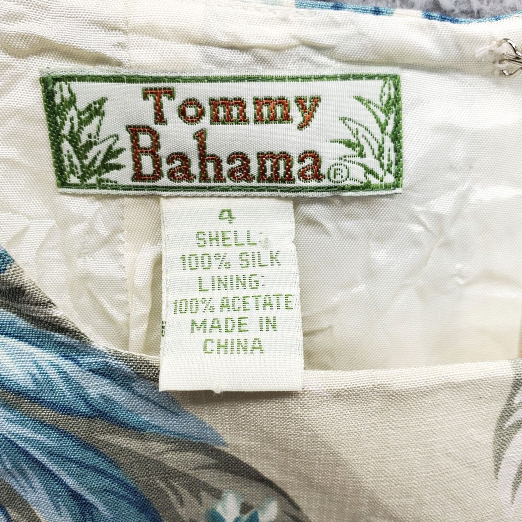 Tommy Bahama Tommy Bahama Shift Dress Womens 4 Multicolor Tropical Silk Lined Square Neck Back Zip Dress Size S / US 4 / IT 40 - 4 Thumbnail