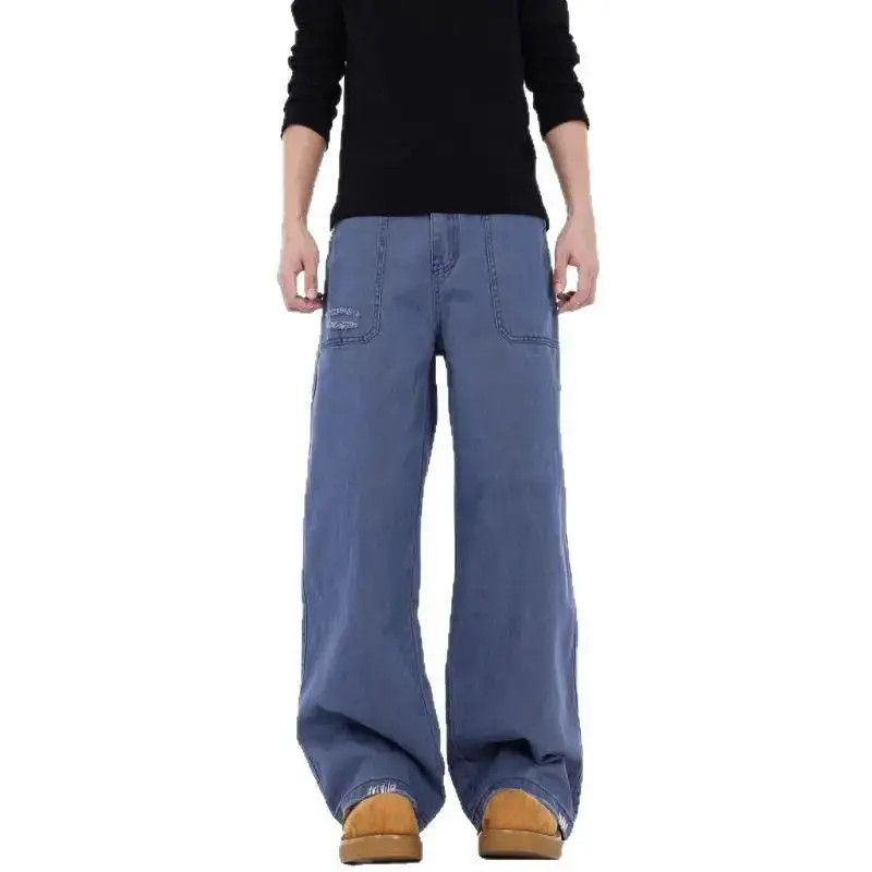 Japanese Brand Retro loose wide leg straight leg jeans Size US 32 / EU 48 - 5 Thumbnail