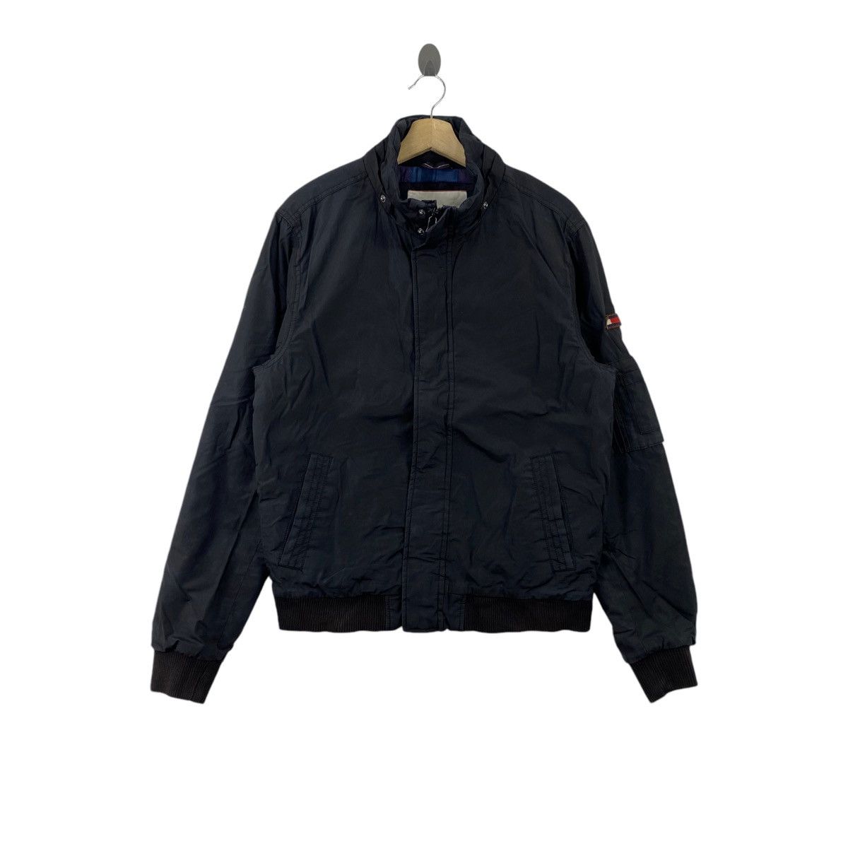 Tommy Hilfiger Vintage TOMMY HILFIGER Denim Black Bomber Jacket Size US M / EU 48-50 / 2 - 1 Thumbnail