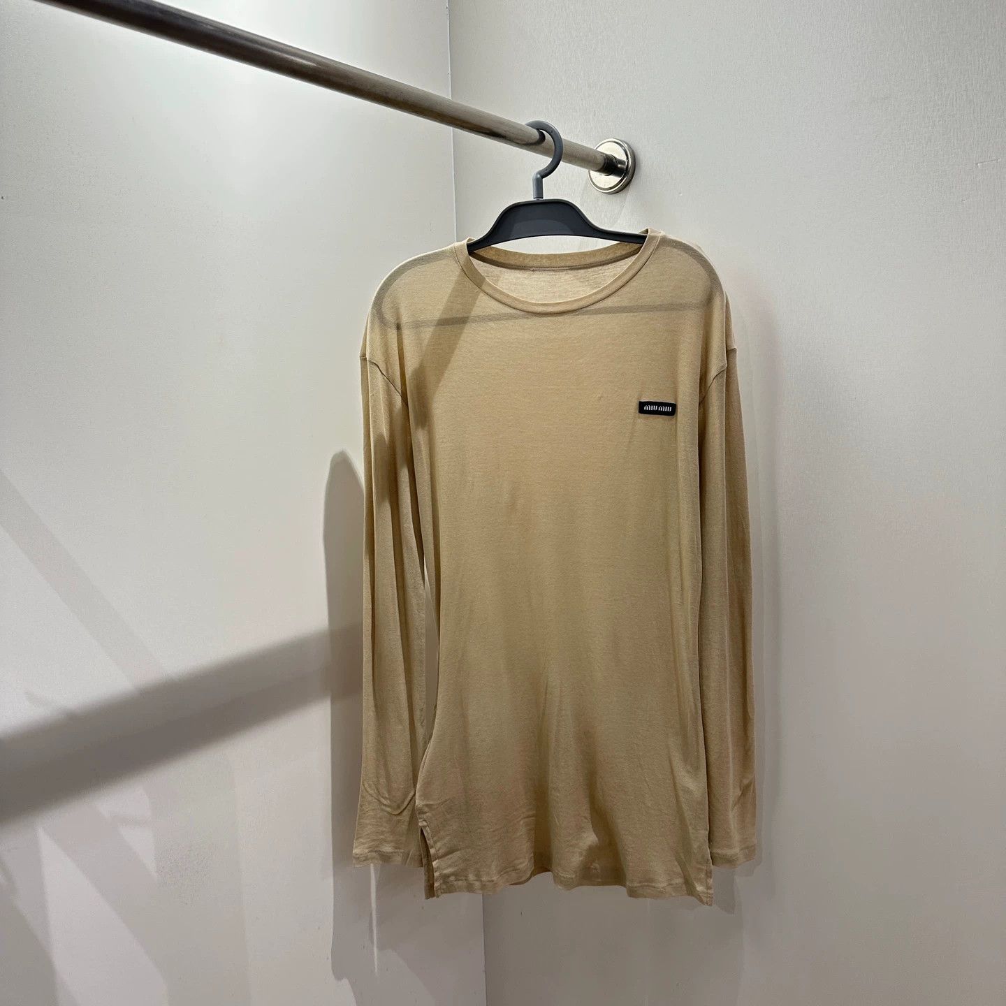 Miu Miu MIU MIU may514 logo lettering cotton base layer S Size S / US 4 / IT 40 - 1 Thumbnail