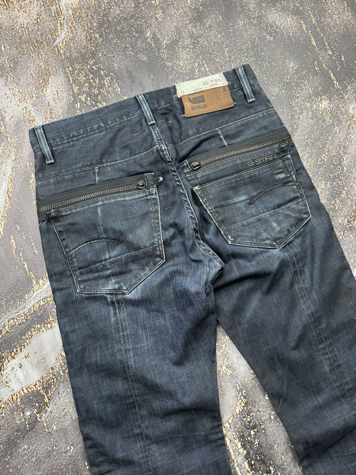 G-Star G-Star Raw Vintage Worn Biker Jeans Size US 33 - 9 Thumbnail