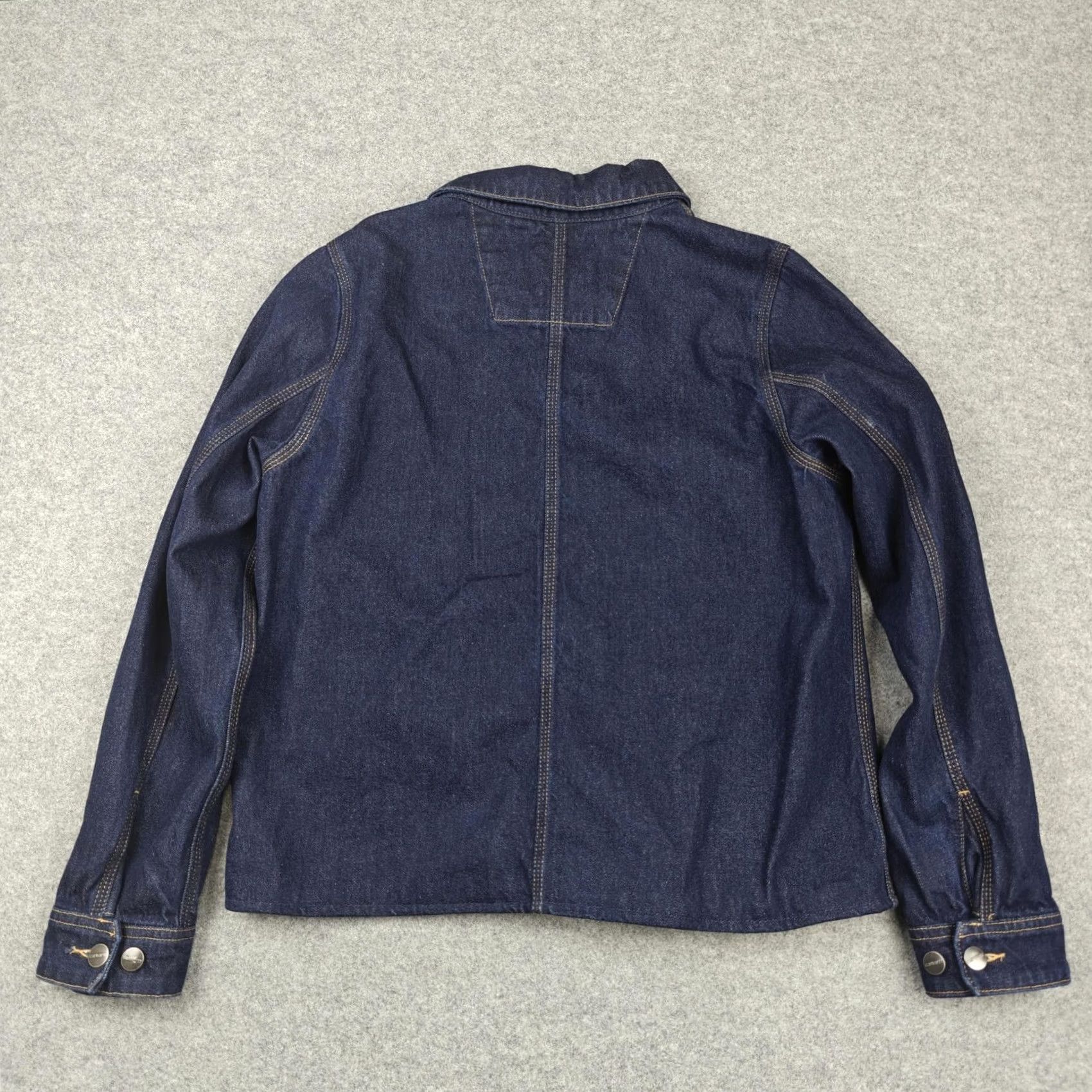 Carhartt VINTAGE Carhartt Jacket Womens L Blue Denim Relaxed Fit Work Chore Button Pockets Size L / US 10 / IT 46 - 6 Thumbnail