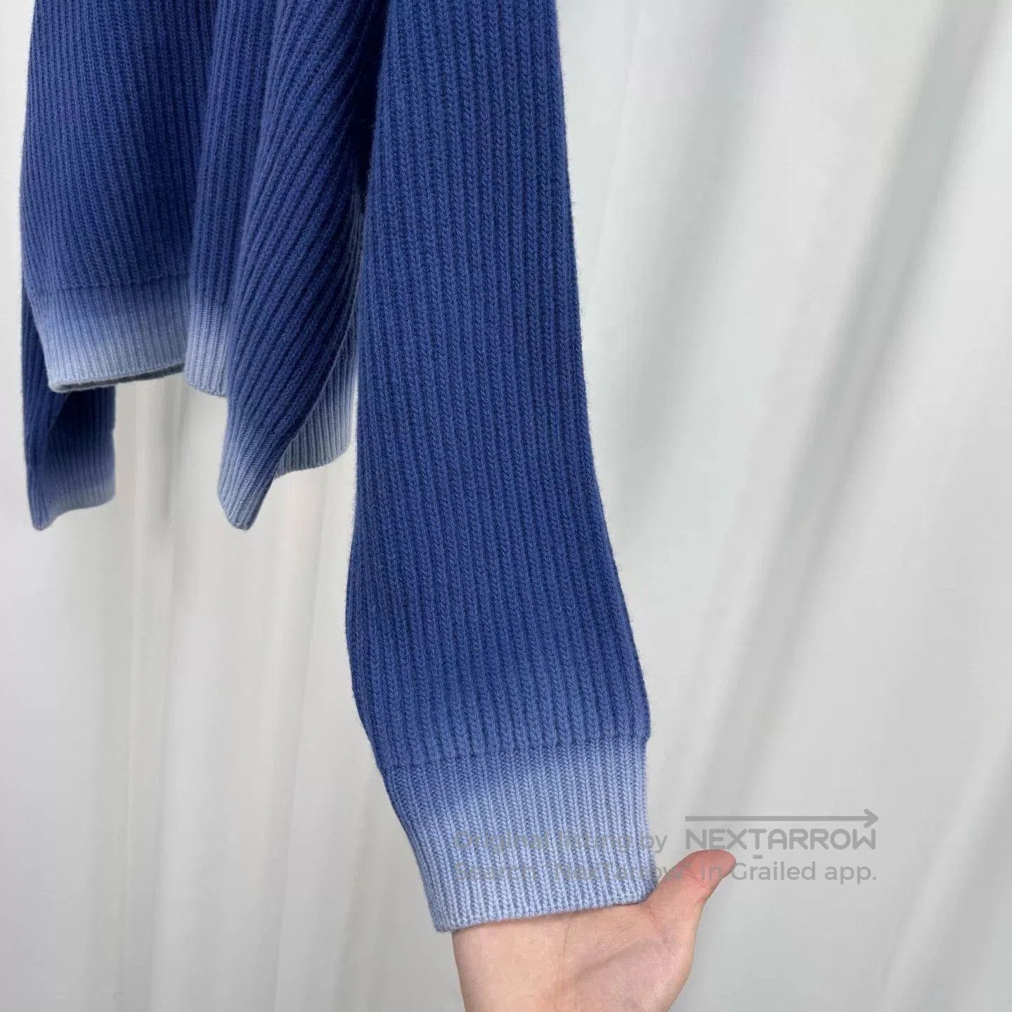 Miu Miu gradient blue wool knit sweater by Miu Miu. Size M / US 6-8 / IT 42-44 - 4 Thumbnail