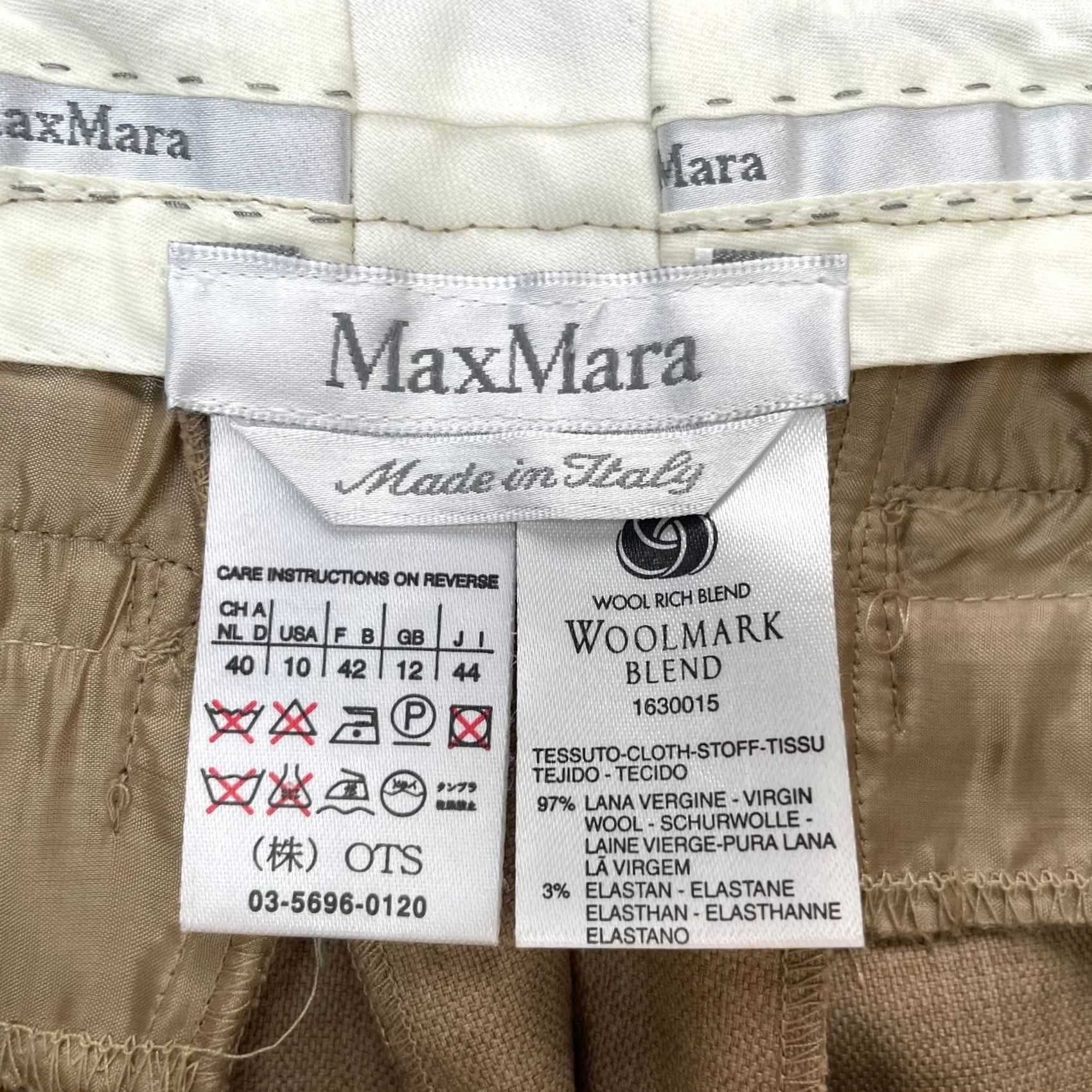 Max Mara VINTAGE Max Mara Pants Womens Brown Dress Wool Stretch Pockets Straight Leg 10 Size 32" / US 10 / IT 46 - 6 Thumbnail