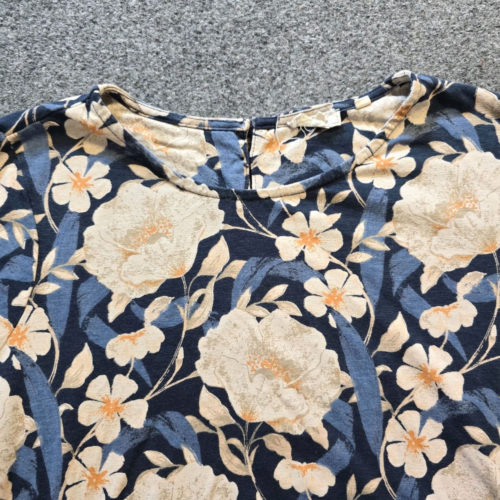 FatFace Fat Face Dress Womens Size 8 Blue Floral A Line Pockets Casual Knit Short Sleeve Round Neck Vintage No Size M / US 6-8 / IT 42-44 - 2 Thumbnail