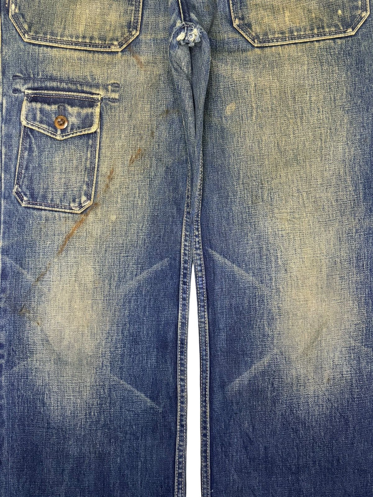 R.Newbold Vintage R Newbold Mud Wash Tactical Style Distress Jeans Size US 31 - 3 Thumbnail