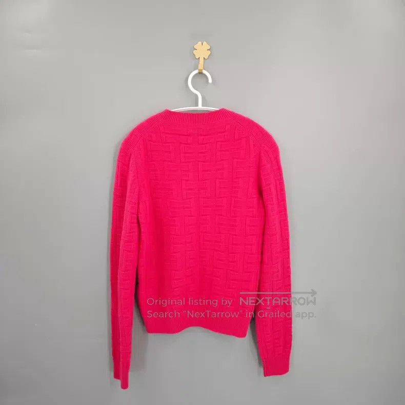 Hermes Hermes Pink Full Print Wool Knit Long Sleeve Size XXS / US 00 / IT 34 - 2 Thumbnail