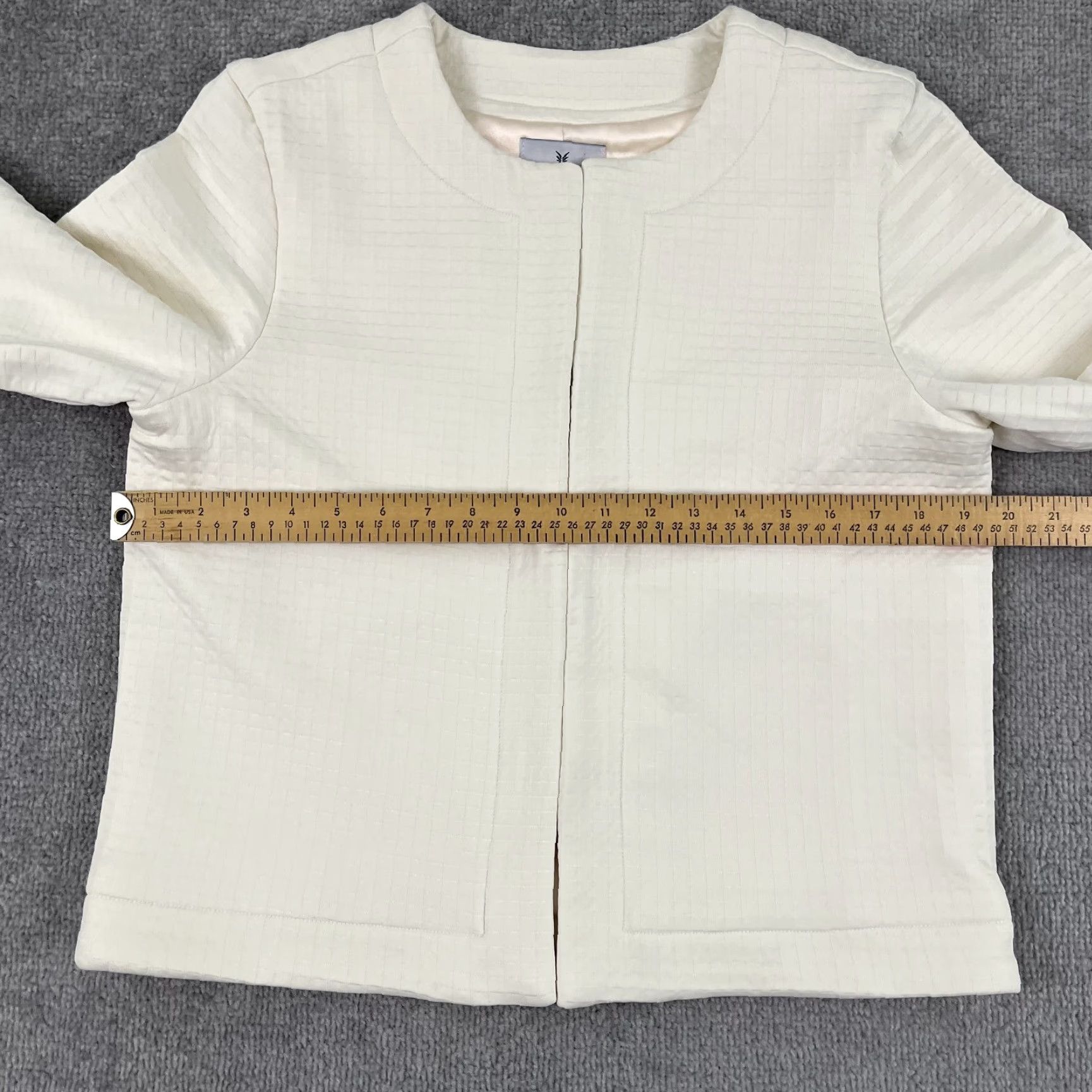 Vintage Dudley Stephens Blazer Womens M White Career Office Casual Jacket Blazer, Medium, Regular Fit, Solid, Black? White – wait. Size M / US 6-8 / IT 42-44 - 6 Thumbnail
