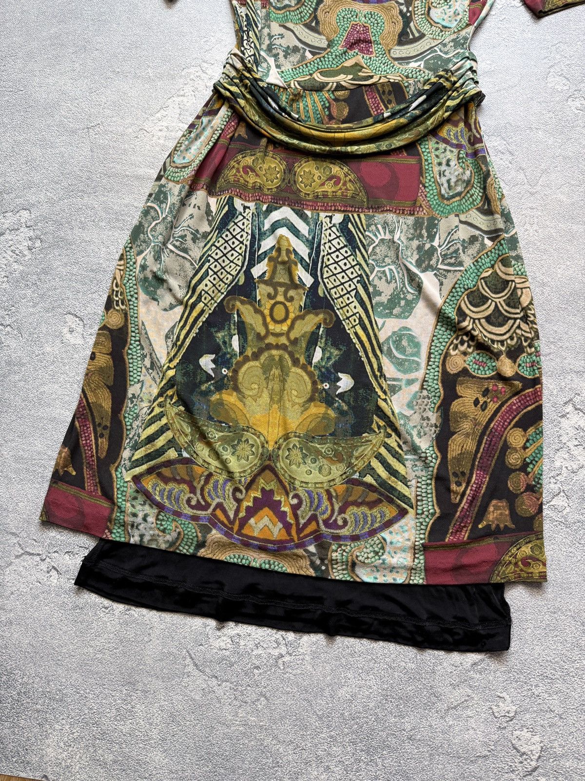 Etro Rare Etro Vintage Monogram Print Silk Dress Black Sz 44 Size M / US 6-8 / IT 42-44 - 5 Thumbnail
