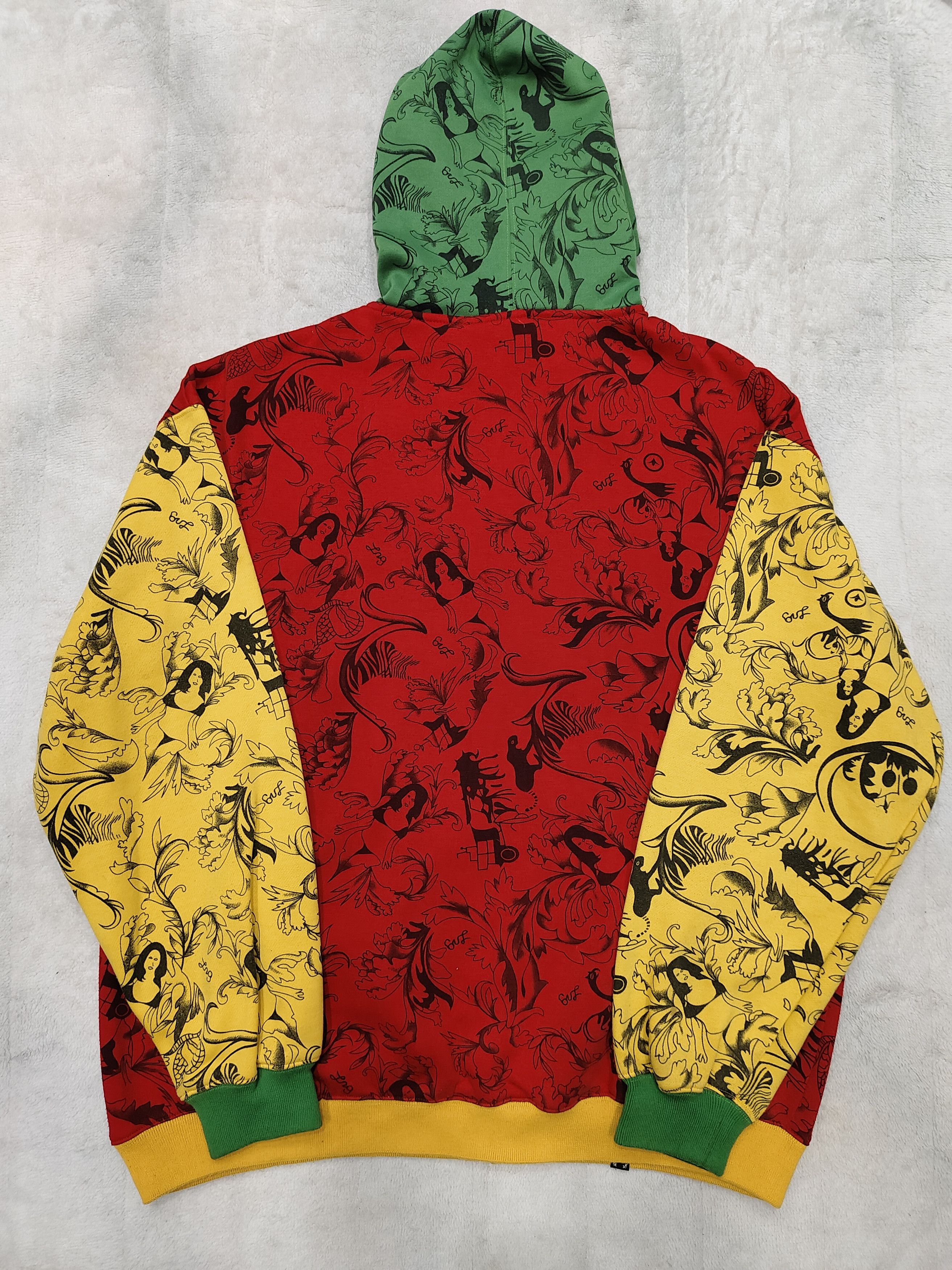 LRG 2000s LRG🔥Y2K Hiphop Rasta Colorway AOP Graphic ZipHoodie Size US XL / EU 56 / 4 - 4 Thumbnail