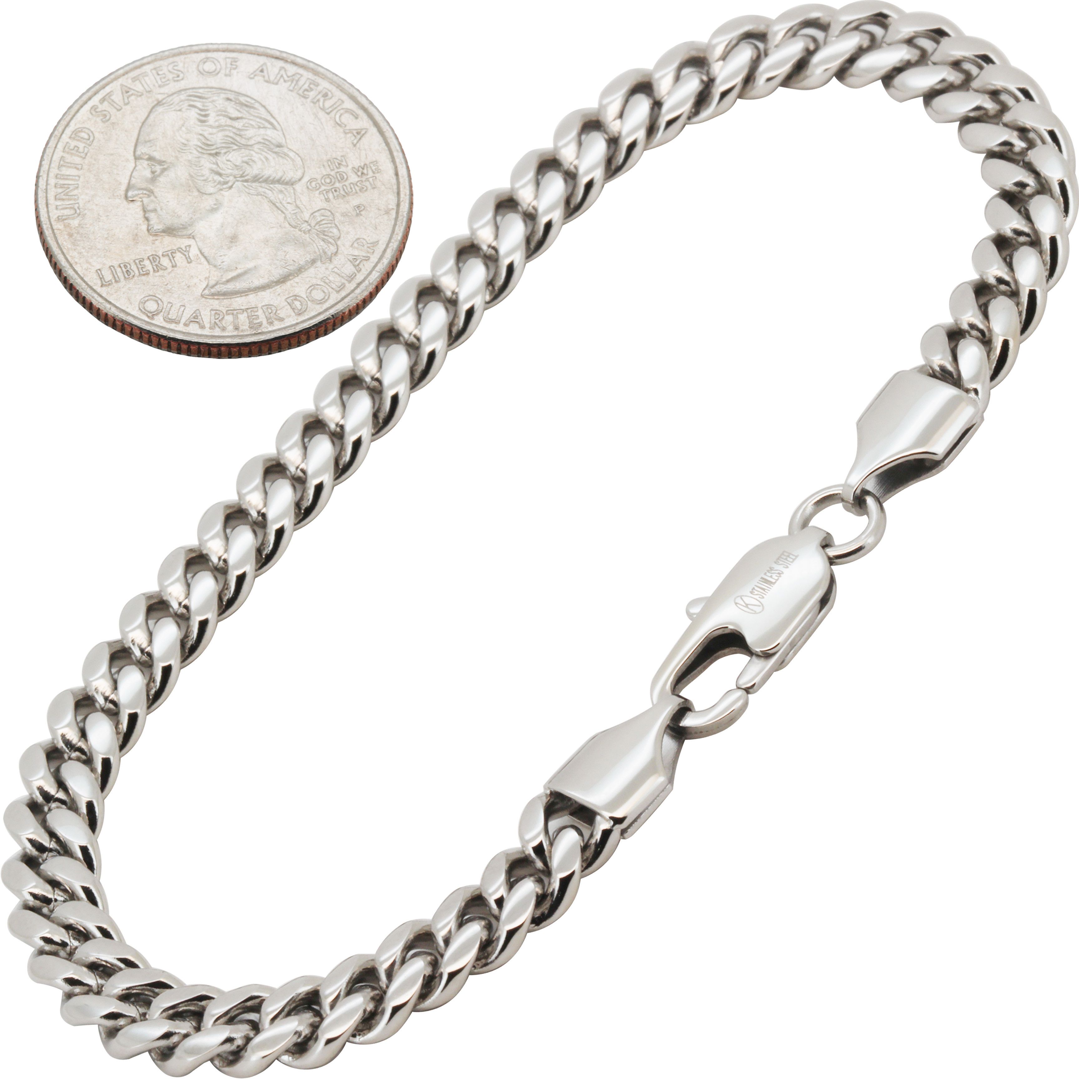 Other 316L SS 6mm Miami Cuban Link Bracelet 8” Size ONE SIZE - 1 Thumbnail