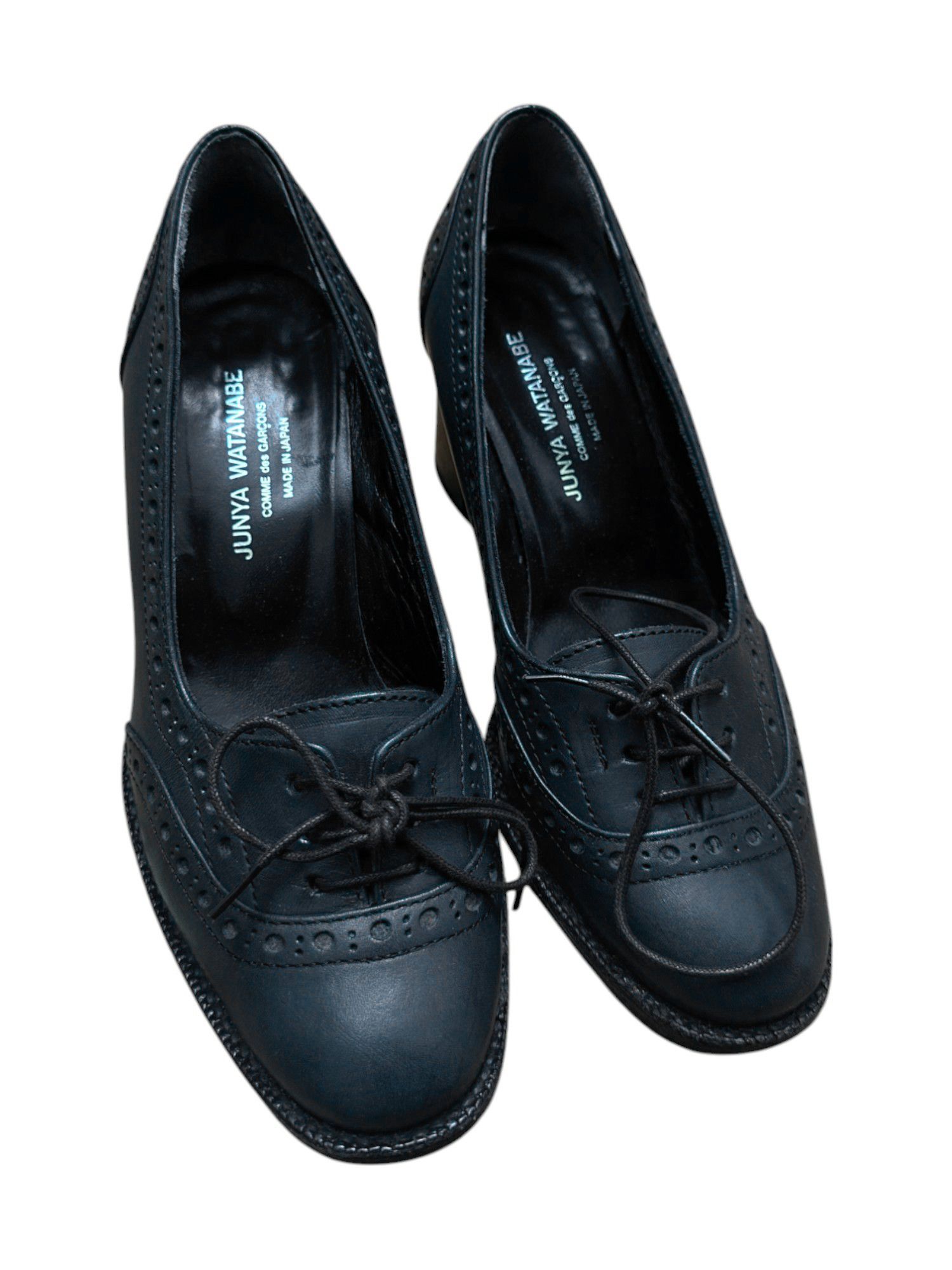Junya Watanabe S/S 2012 Leather Laced Black Pumps Size US 7 / IT 37 - 2 Thumbnail