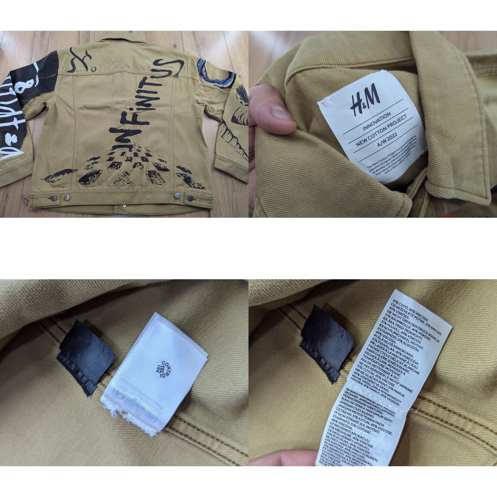 H&M H&M x New Cotton Project x Infinna 2022 Mens Sz M Jacket Graphic Streetwear Size US M / EU 48-50 / 2 - 9 Thumbnail