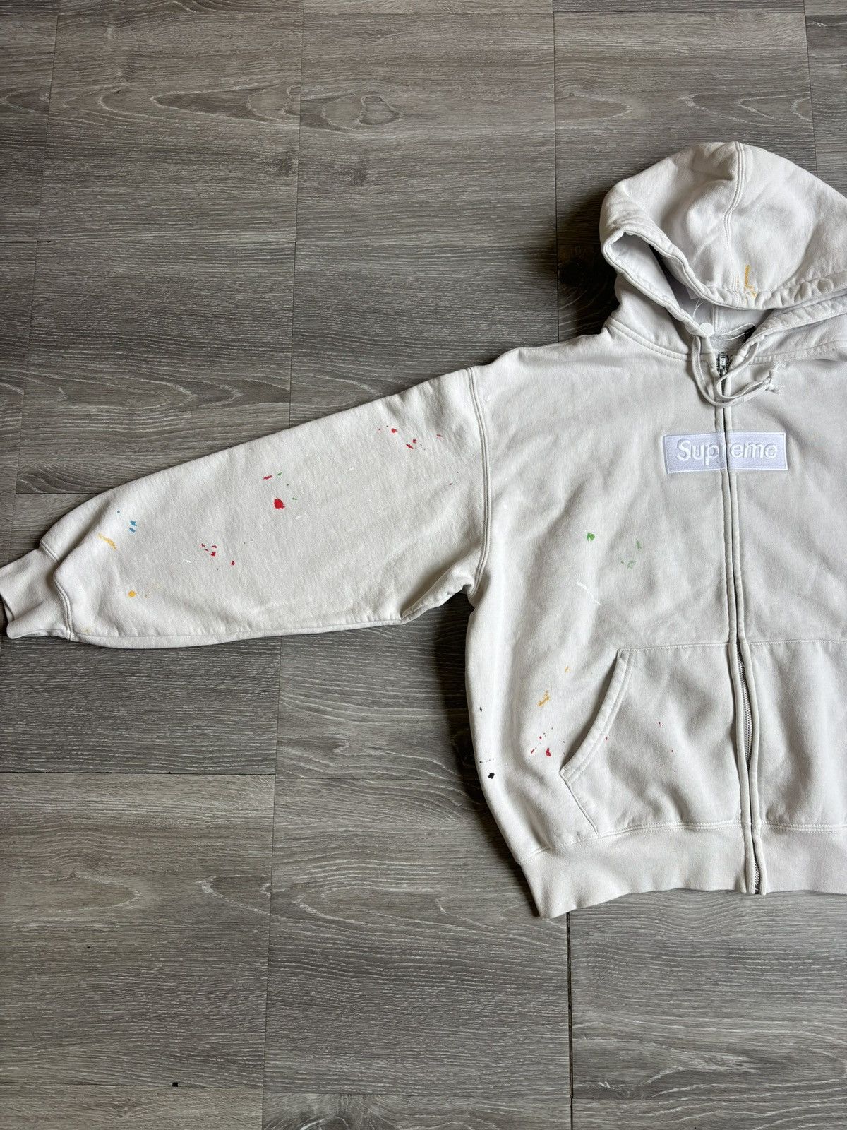 Maison Margiela × Supreme Supreme Maison Margiela Box Logo Zipup Hoodie White Size US M / EU 48-50 / 2 - 8 Thumbnail