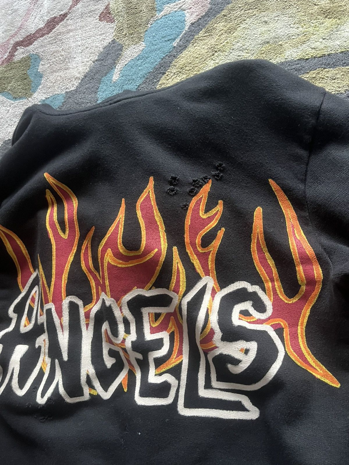 Palm Angels Palm Angels Graffiti Flames Hoodie Size US L / EU 52-54 / 3 - 3 Thumbnail