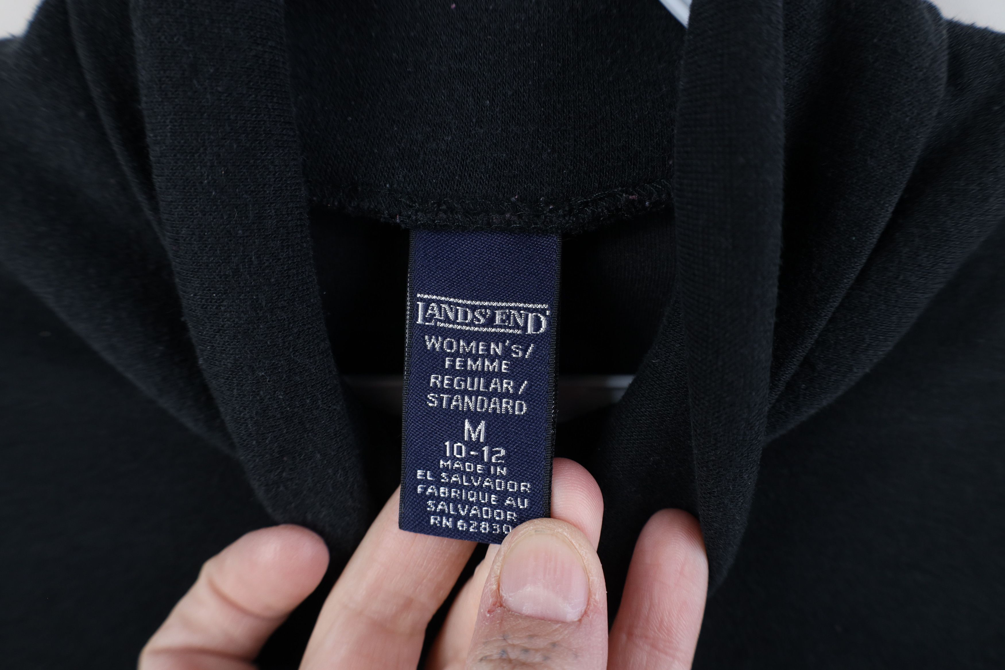 Lands' End Vintage 90s Lands End Long Sleeve Turtleneck T-Shirt Black Size M / US 6-8 / IT 42-44 - 9 Thumbnail