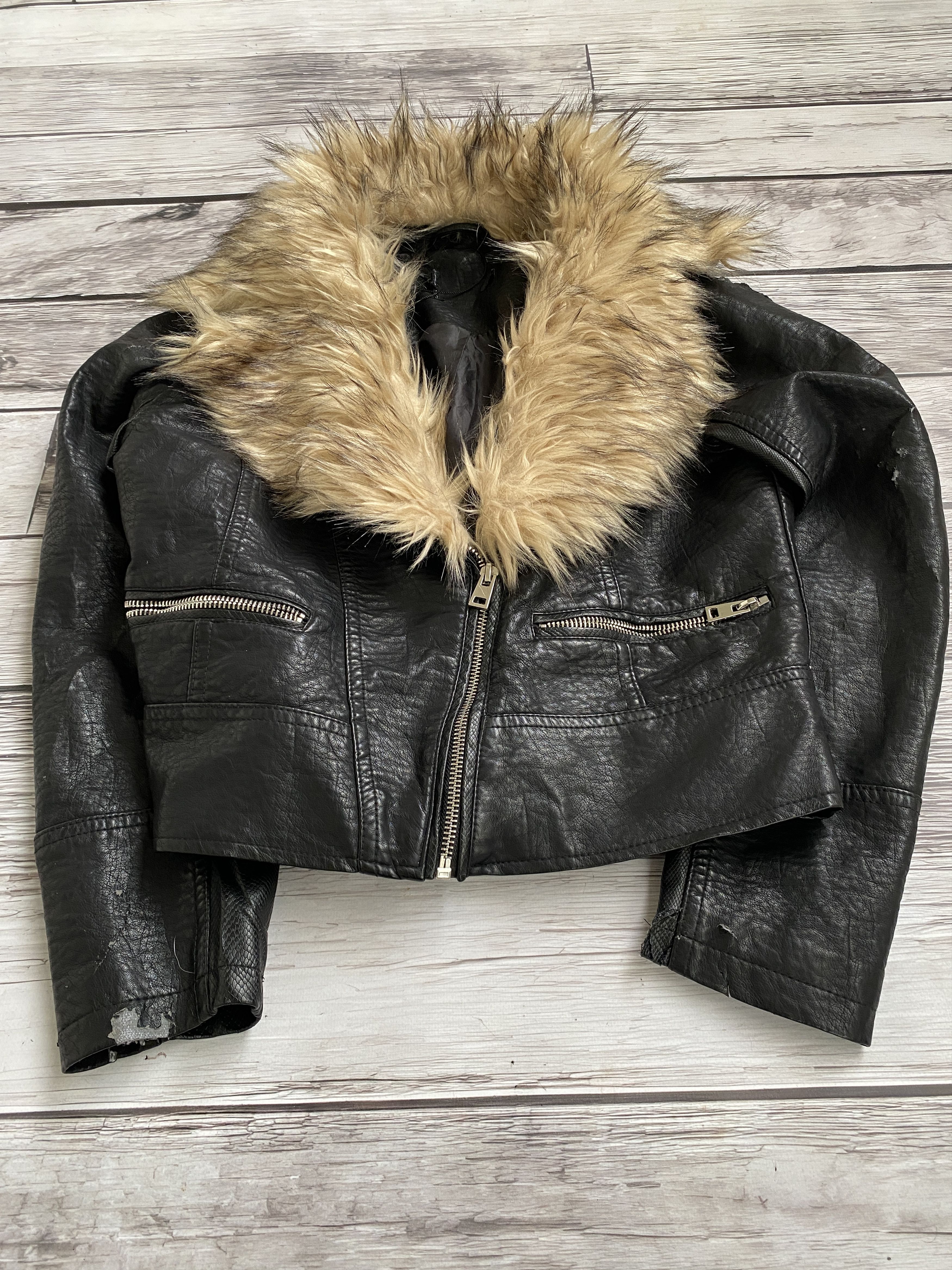 If Six Was Nine VTG CROPPED RICK OWENS STYLE LEATHER JACKET FUR Size US S / EU 44-46 / 1 - 2 Thumbnail
