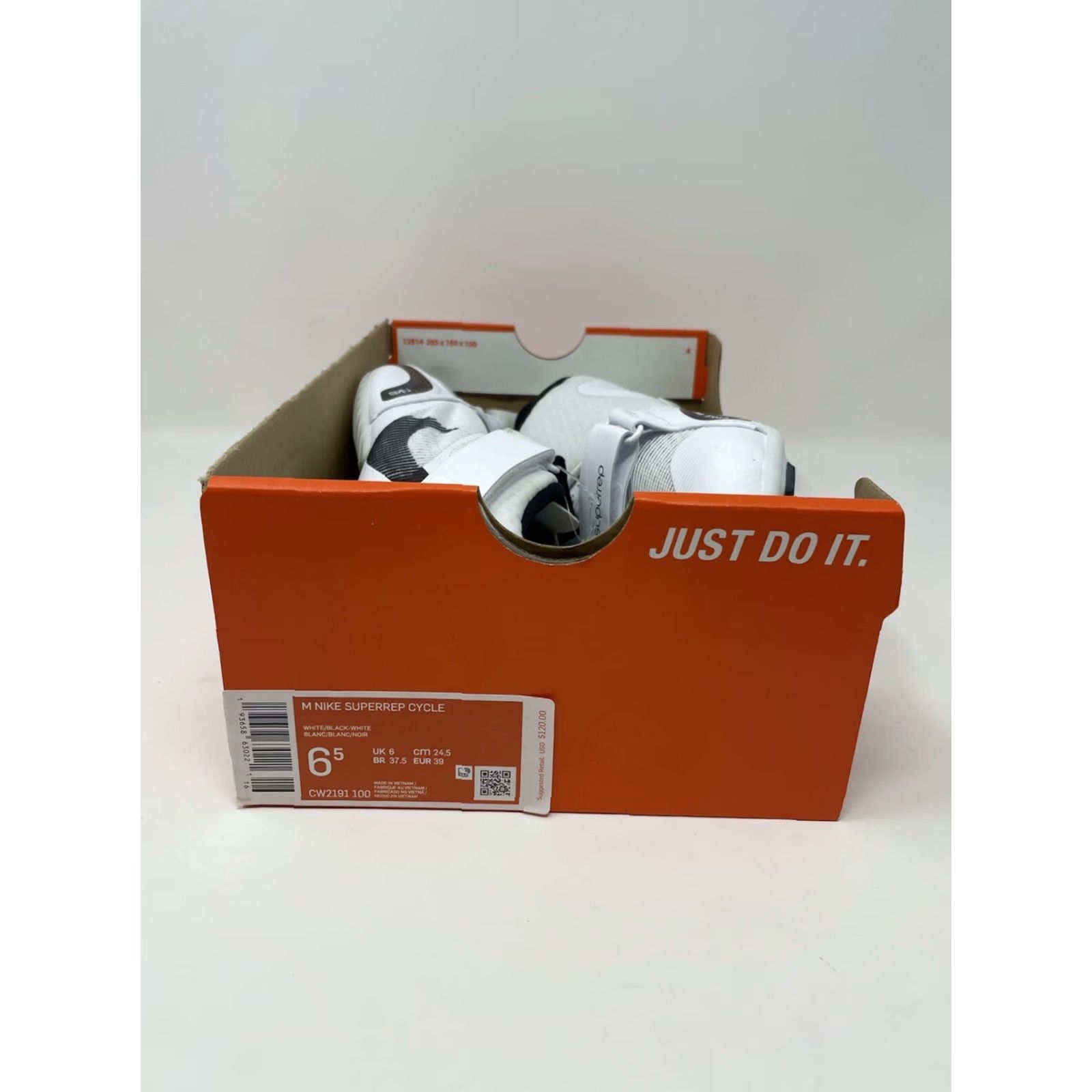 Nike Nike Superrep Cycle CW2191-100 Cycle Mens 6.5 White Nike SuperRep Shoes Men Bicycle Cycling New with Box Size US 7 / EU 40 - 8 Thumbnail
