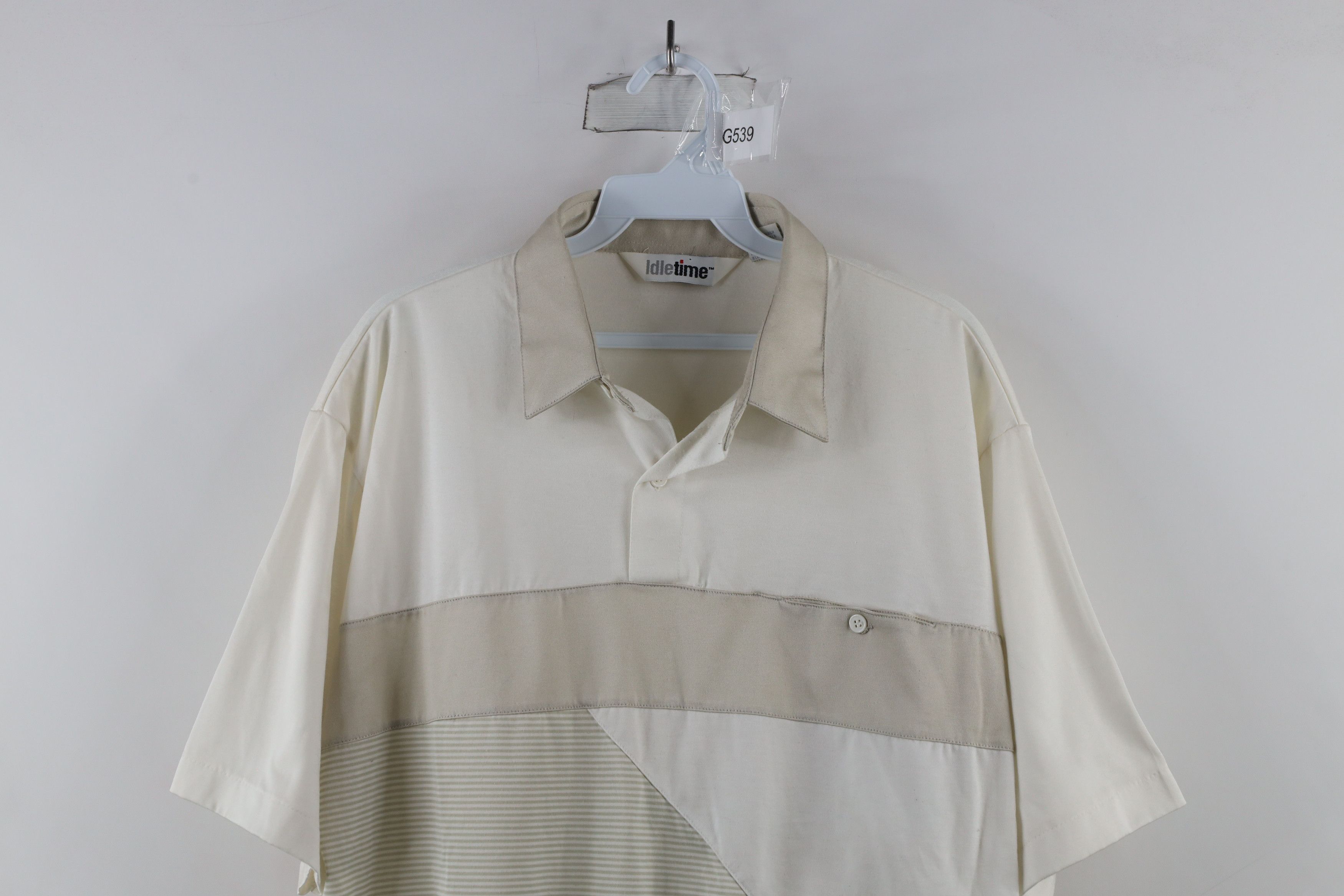 Vintage Vintage 90s Streetwear Block Collared Pullover Polo Shirt Size US XL / EU 56 / 4 - 2 Thumbnail