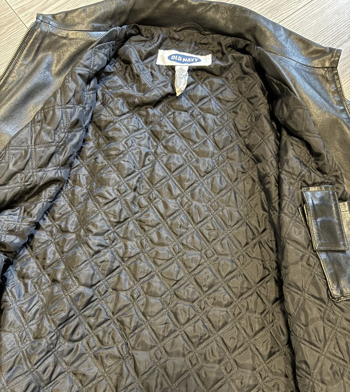 Old Navy Vintage Old Navy Leather Jacket Size US L / EU 52-54 / 3 - 7 Thumbnail