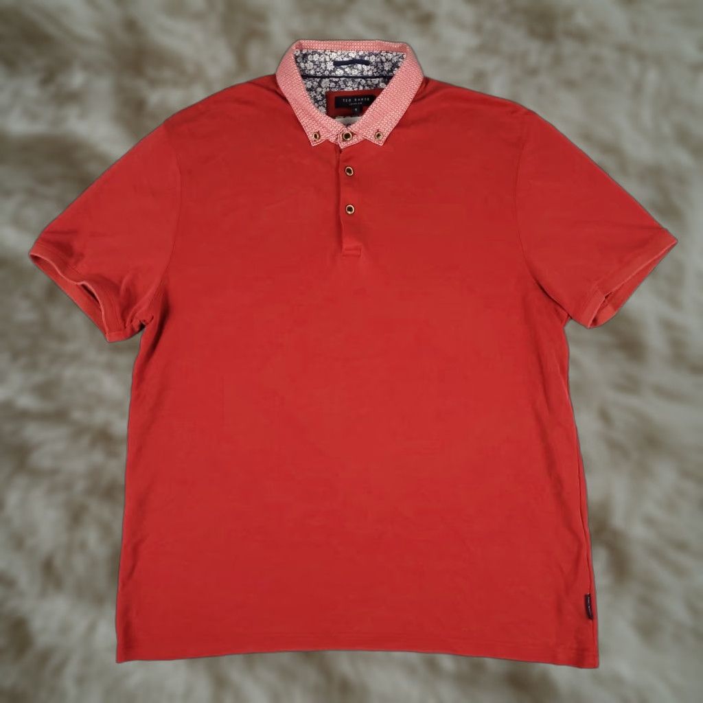 Ted Baker VINTAGE Ted Baker London Polo Shirt Men Size 5 Red Short Sleeve Casual All Seasons Size US S / EU 44-46 / 1 - 1 Thumbnail