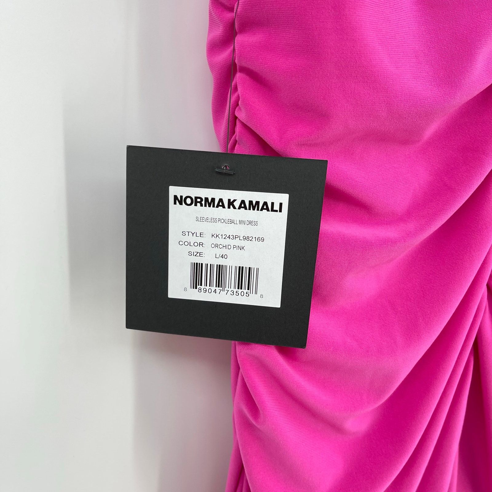 Norma Kamali Sleeveless Pickleball Mini Dress Pink L