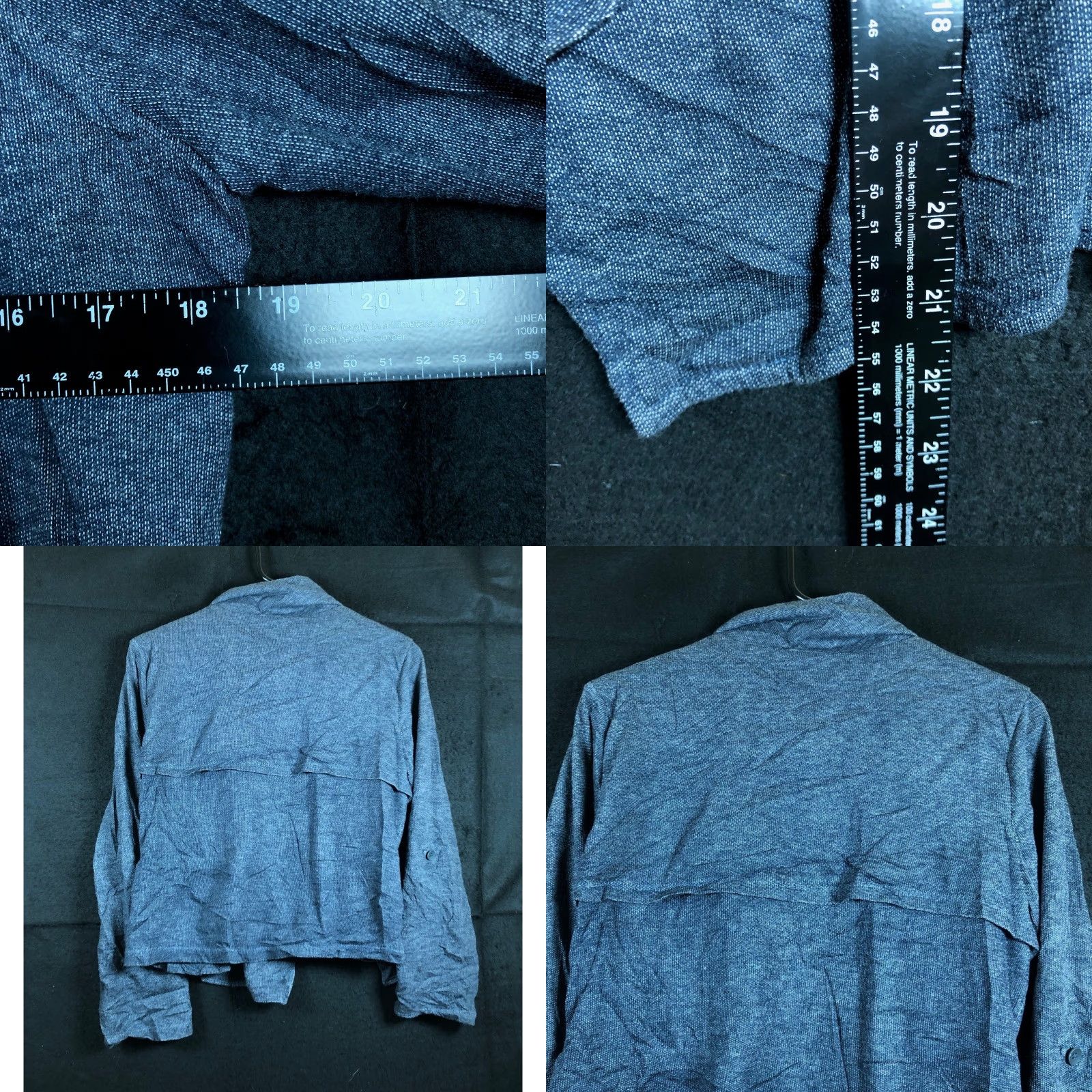Vintage Dolman Womens Jacket Blue Open Front Long Sleeve Waterfall Casual Medium Jacket Size M / US 6-8 / IT 42-44 - 8 Thumbnail