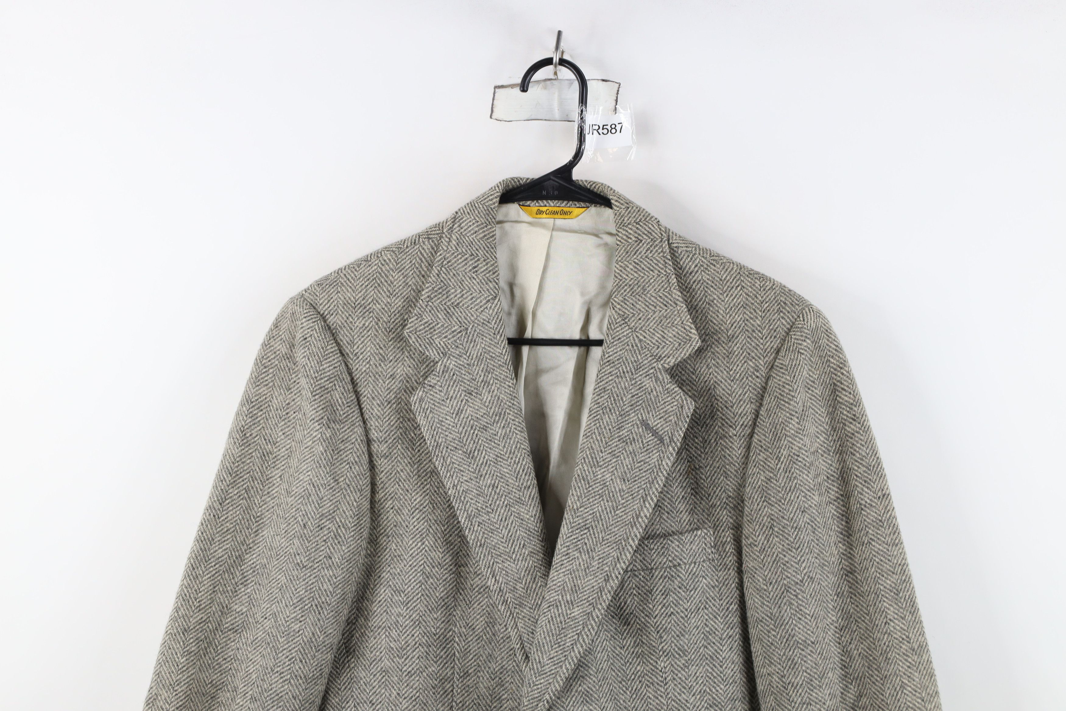 Vintage Vintage 90s Streetwear Herringbone Suit Coat Blazer Jacket Size US L / EU 52-54 / 3 - 2 Thumbnail