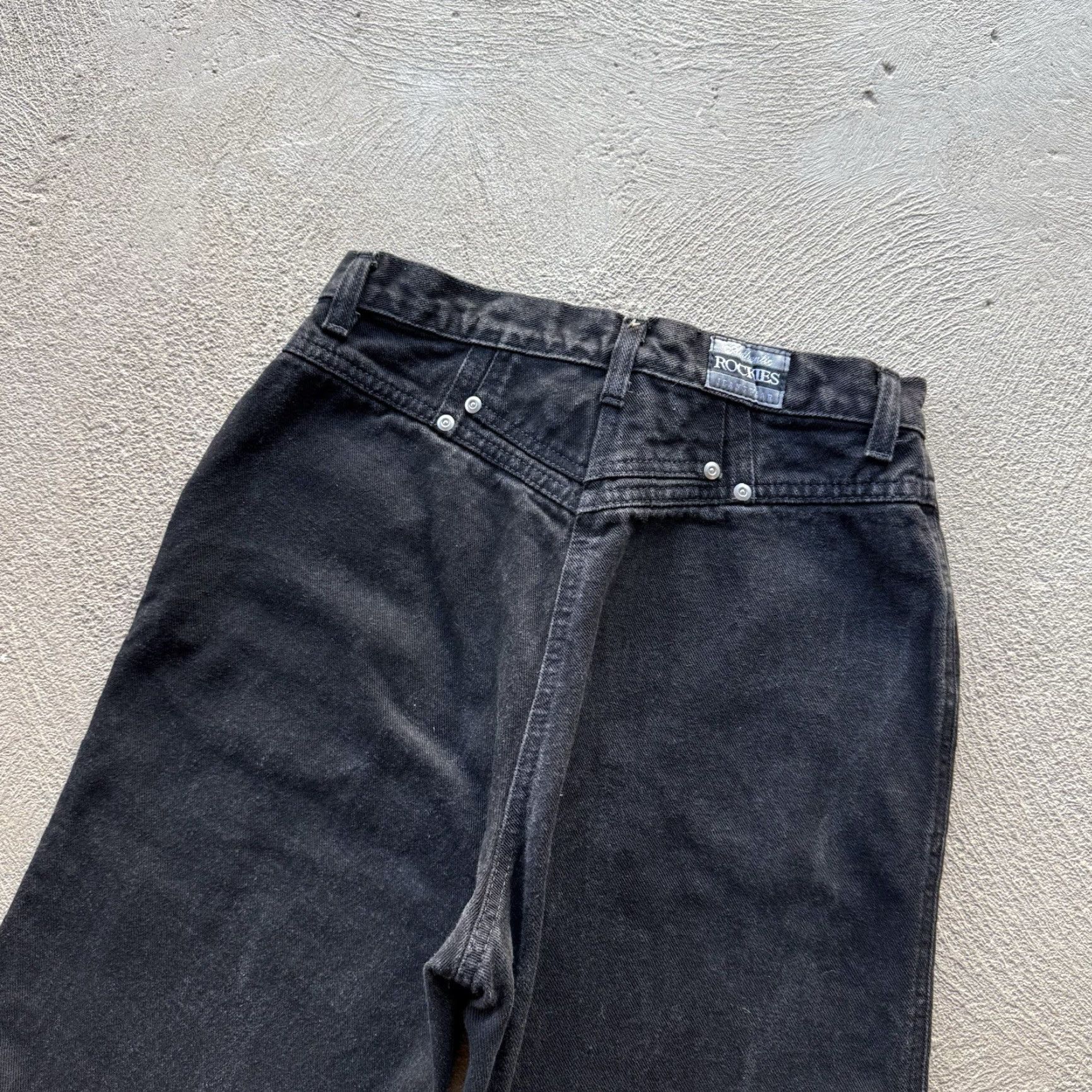 Vintage VINTAGE Rockies Jeans Womens 7 Denim Western Straight Fit 29in Inseam Black 80s 90s USA Womens Size 28" / US 6 / IT 42 - 3 Thumbnail