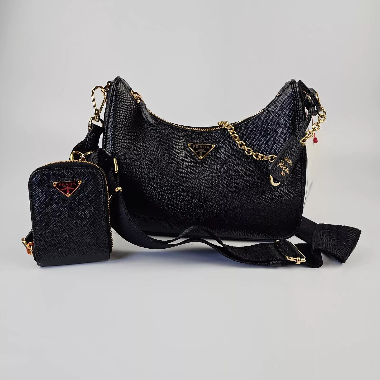 Prada PRADA Re-Edition 2005 Black Saffiano Shoulder Bag New Size ONE SIZE - 1 Thumbnail