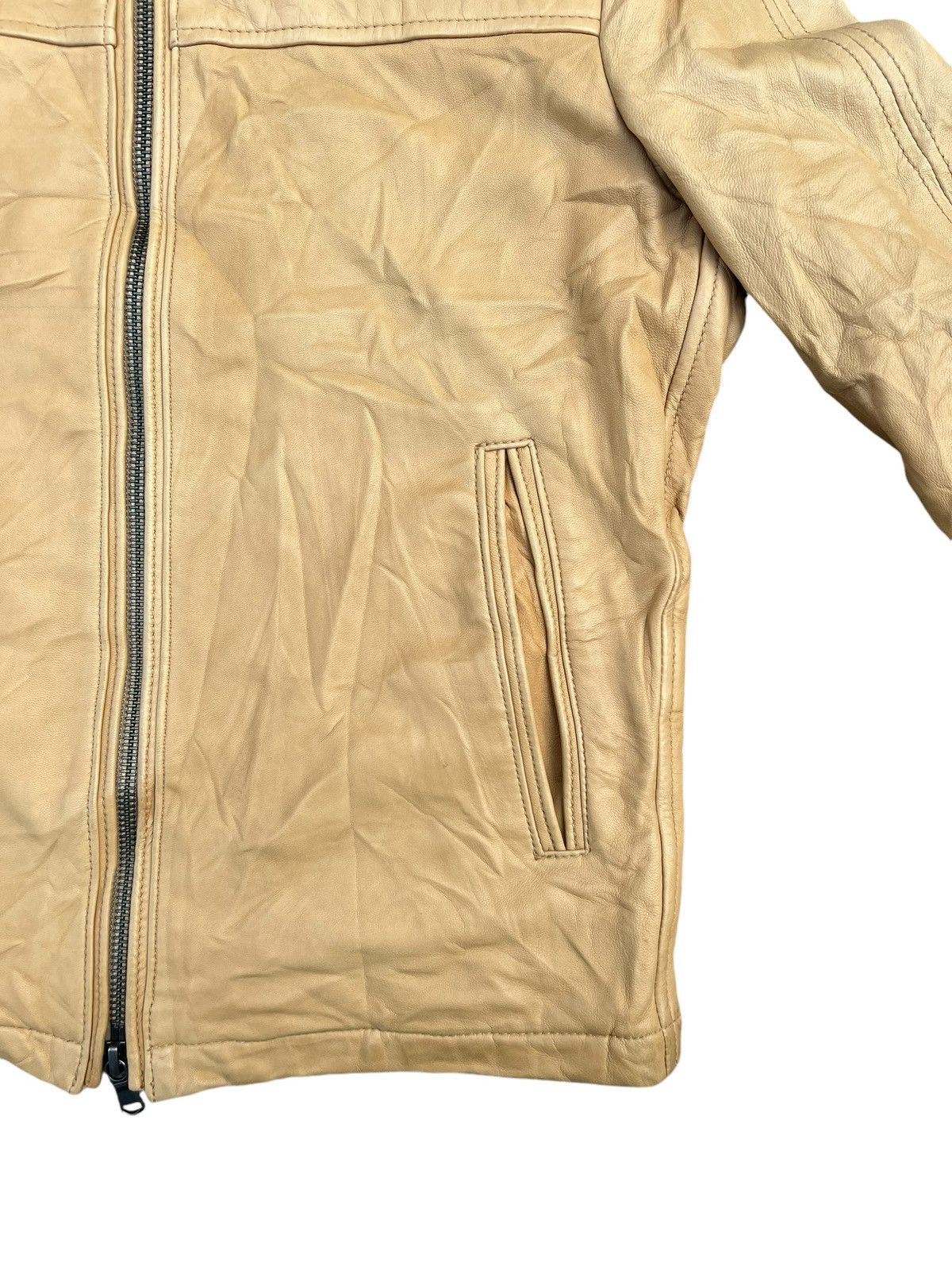 Nicole Club Monsieur Nicole Fade Patina Sheepskin Leather Racer Jacket Size US S / EU 44-46 / 1 - 9 Thumbnail