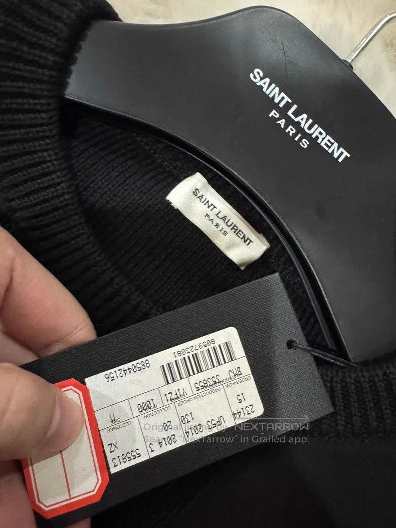 Saint Laurent Paris Saint Laurent Paris Sheepskin Patchwork Men's Sweater Size US M / EU 48-50 / 2 - 2 Thumbnail