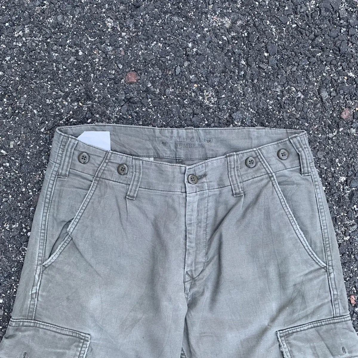 Japanese Brand Back Number Utility Faded Tactical Heavy Cotton Cargo Pants Size US 32 / EU 48 - 2 Thumbnail