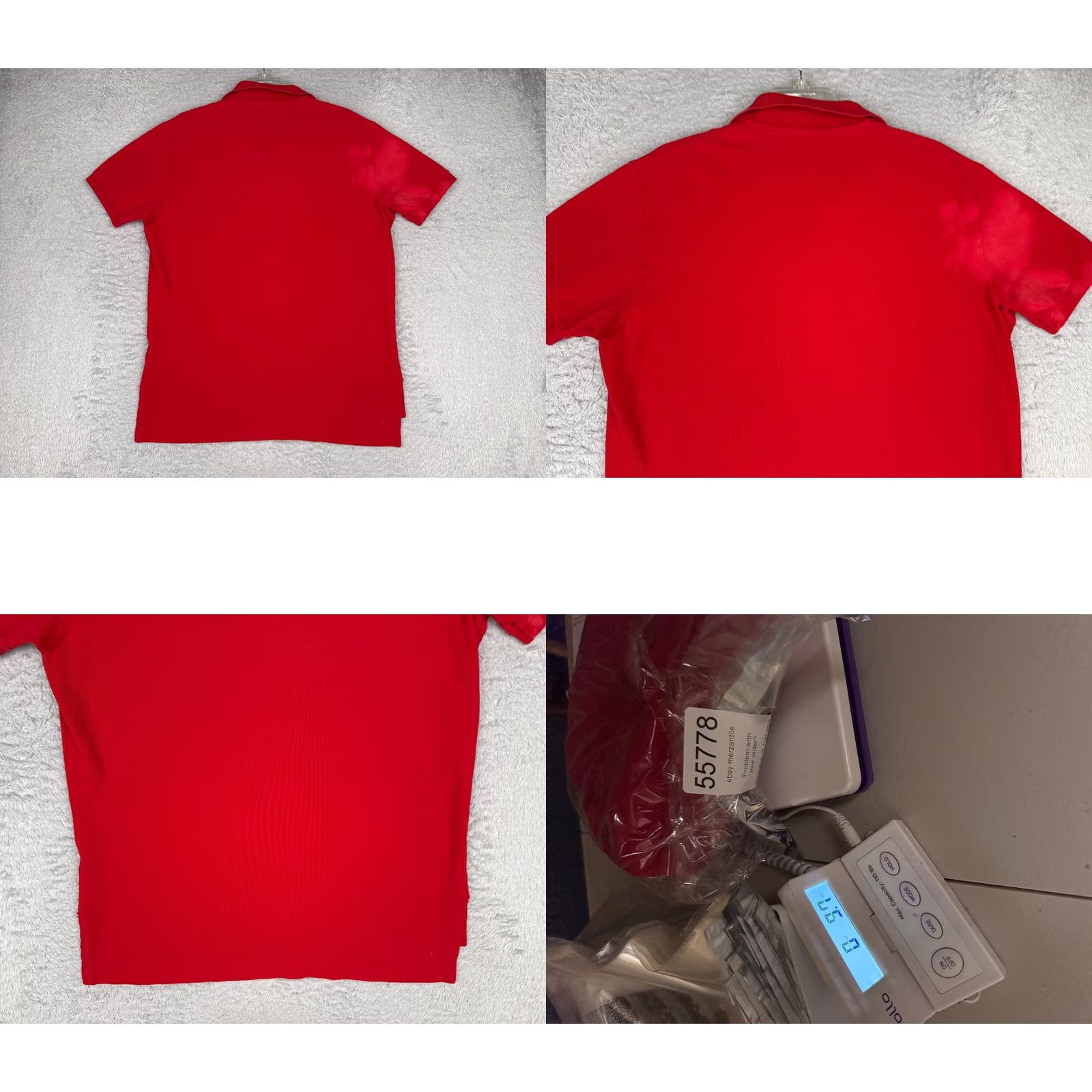 Polo Ralph Lauren VINTAGE Polo Ralph Lauren Shirt Men Large Red 100% Cotton Short Sleeve Size US L / EU 52-54 / 3 - 9 Thumbnail