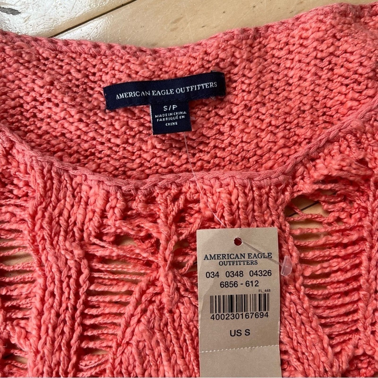 American Eagle Outfitters American Eagle Outfitters Pink Sweater NWT Open Loose Knit Size S / US 4 / IT 40 - 4 Thumbnail