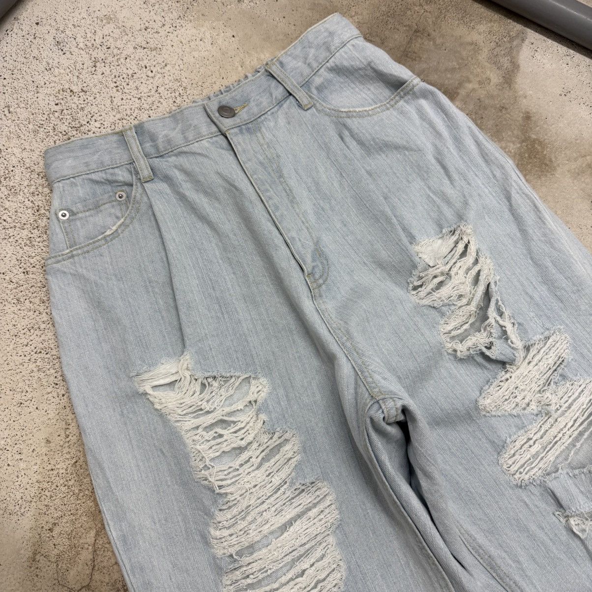 Japanese Brand Wegp Relaxed Wide Leg Distressed Design Pants Size US 28 / EU 44 - 4 Thumbnail