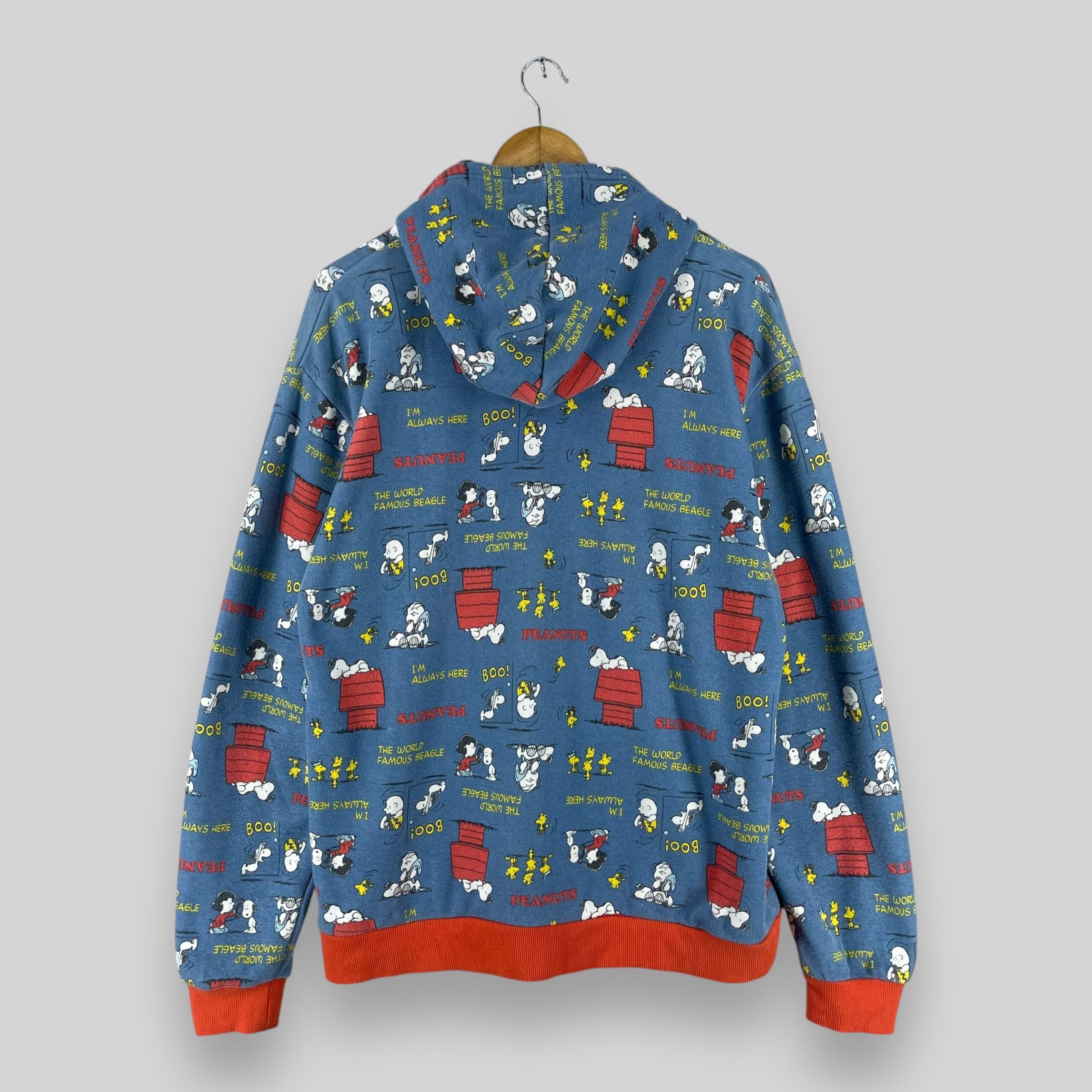 Peanuts Vintage SNOOPY Joe Cole Cartoon All Over Print Zipper Hoodie Size US L / EU 52-54 / 3 - 7 Thumbnail