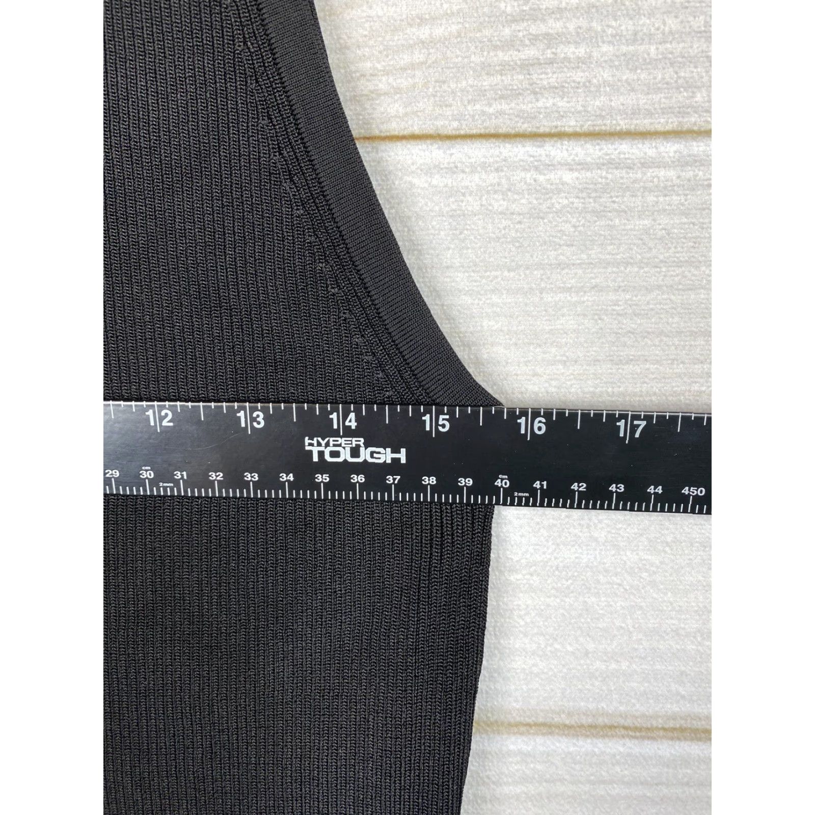 White House Black Market White House Black Market Tank Womens M Black Ribbed Knit Top Sleeveless Round Neck Stretch Pullover Casual Tunic Cardigan? Size M / US 6-8 / IT 42-44 - 7 Thumbnail