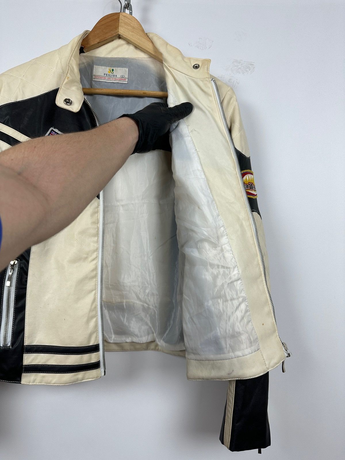 Vintage Vintage Wonder Team Grand Prix Y2K Racing Leather Jacket Size L / US 10 / IT 46 - 14 Thumbnail