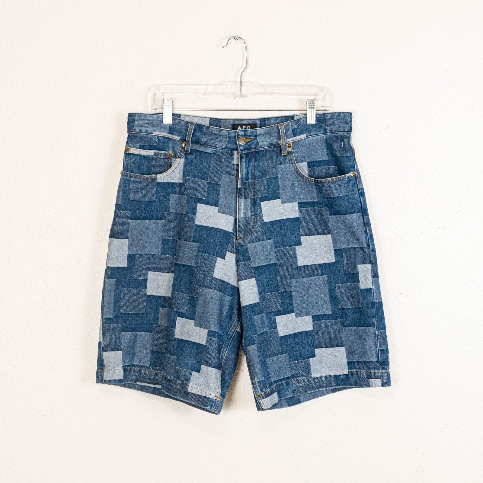 A.P.C. A.P.C. Helio Shorts High-rise Denim Patchwork size Large Size US 34 / EU 50 - 2 Thumbnail