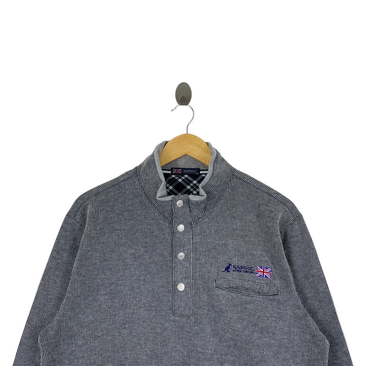 Kangol KANGOL Extra Comfort Hickory Stripes Half Button Up Size US XL / EU 56 / 4 - 2 Thumbnail