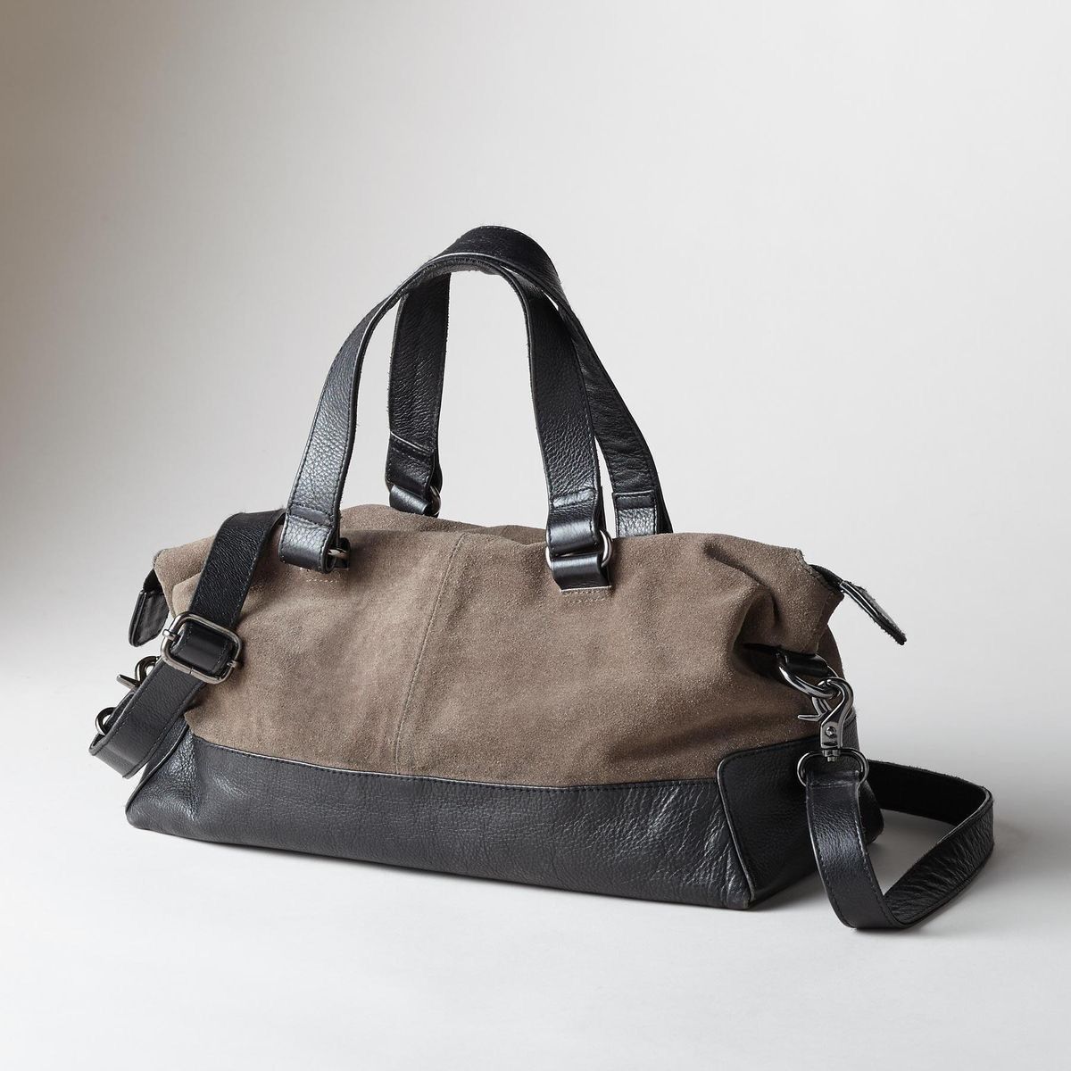 John Varvatos Leather and canvas duffel bag. Size ONE SIZE - 1 Thumbnail
