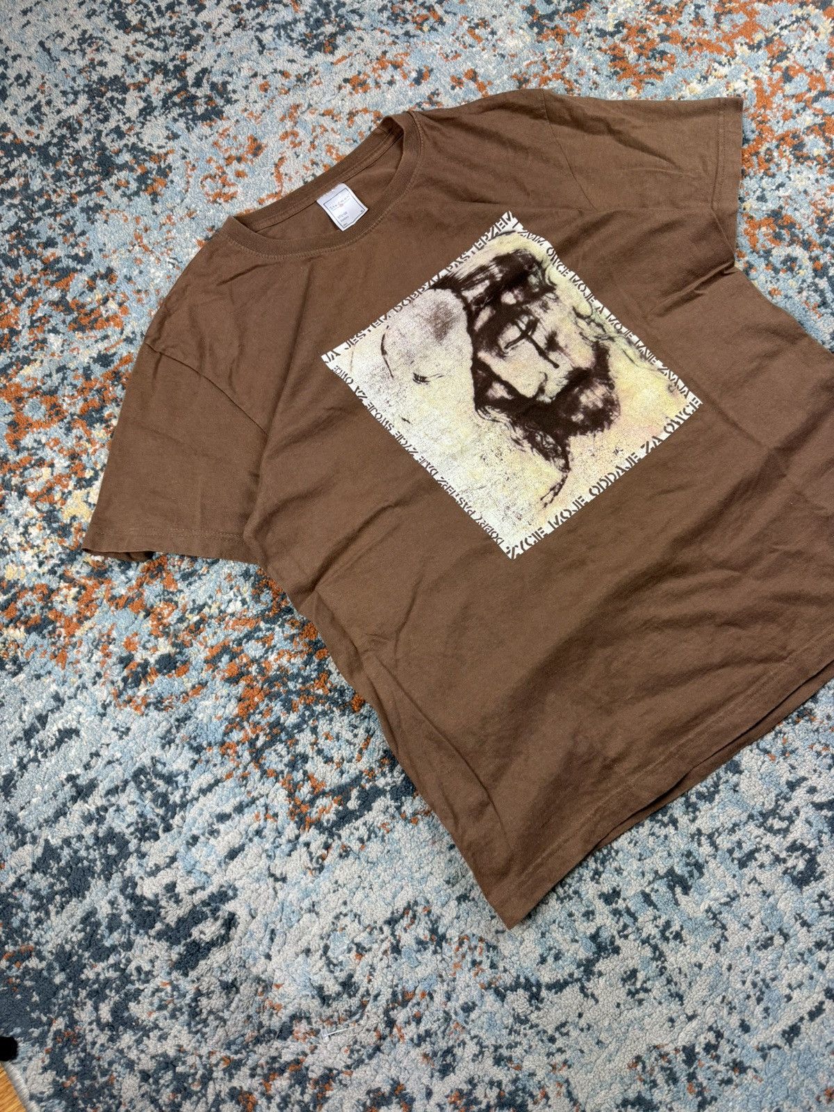Band Tees × Vintage Vintage 00s Jesus shepherd lord graphic tee earth tones Size US M / EU 48-50 / 2 - 2 Thumbnail
