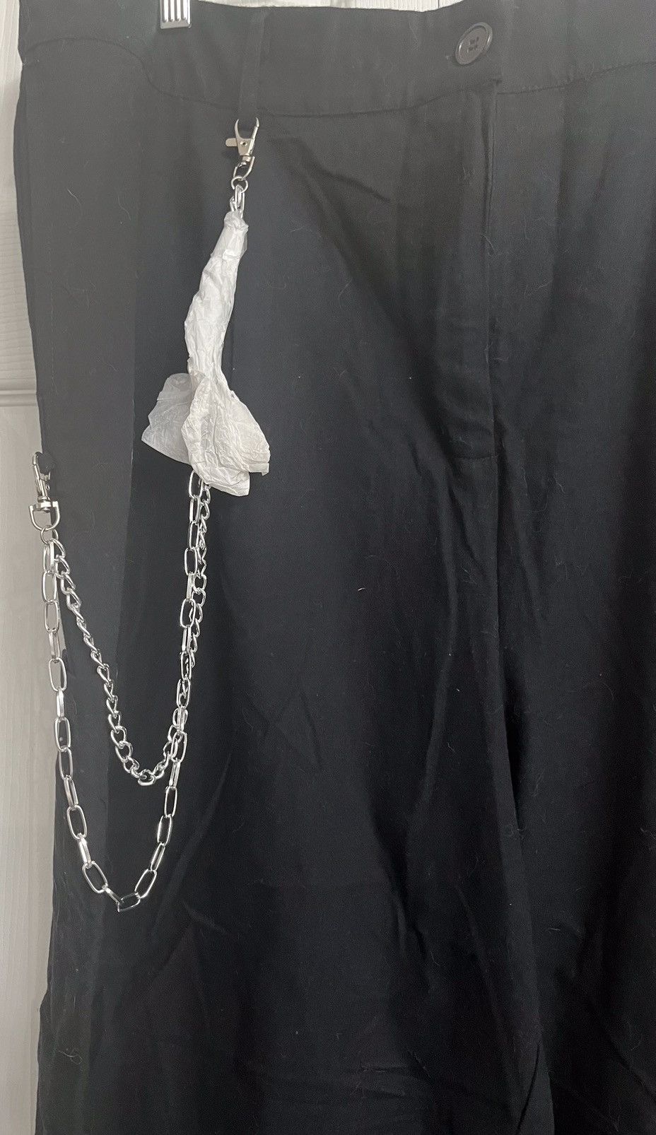 Forever 21 Forever 21 Black Pants With Chain Belt Size 3X Size 41" - 2 Thumbnail