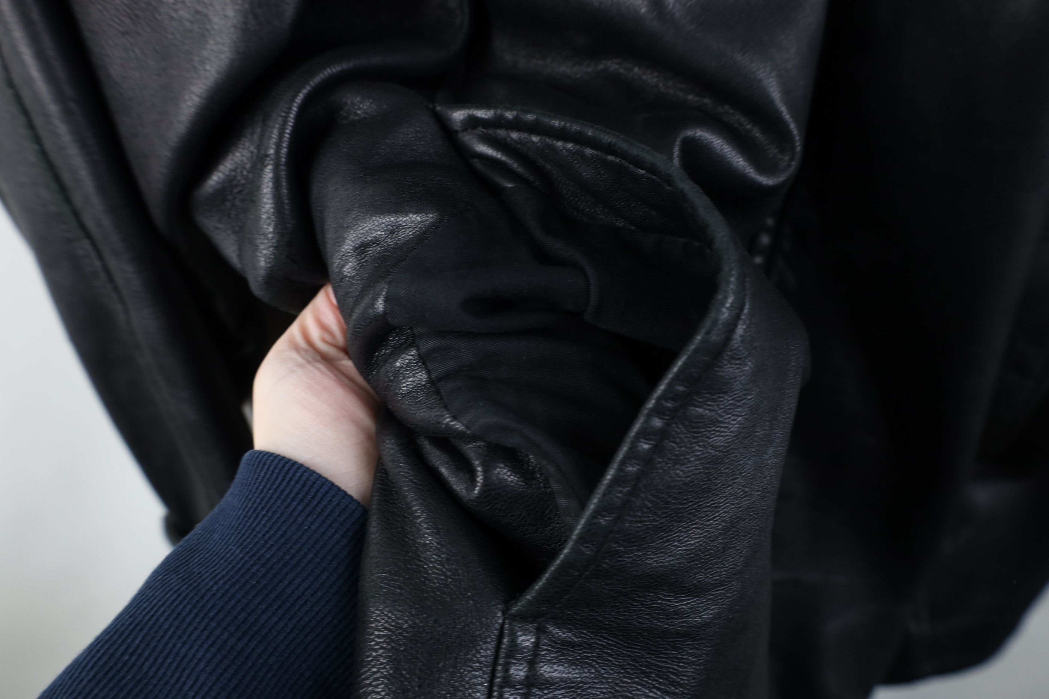 Vintage Vintage 90s Streetwear Soft Leather Full Zip Jacket Black Size US XL / EU 56 / 4 - 8 Thumbnail