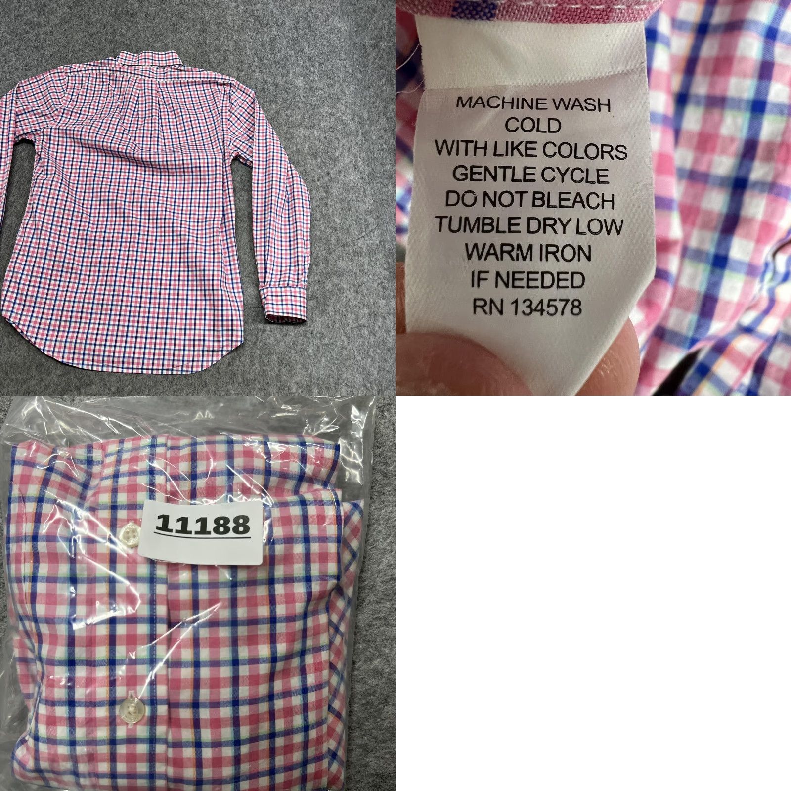 Vineyard Vines Vineyard Vines Shirt Mens S Pink Blue Check Slim Fit Murray Button Long Sleeve Size US S / EU 44-46 / 1 - 9 Thumbnail