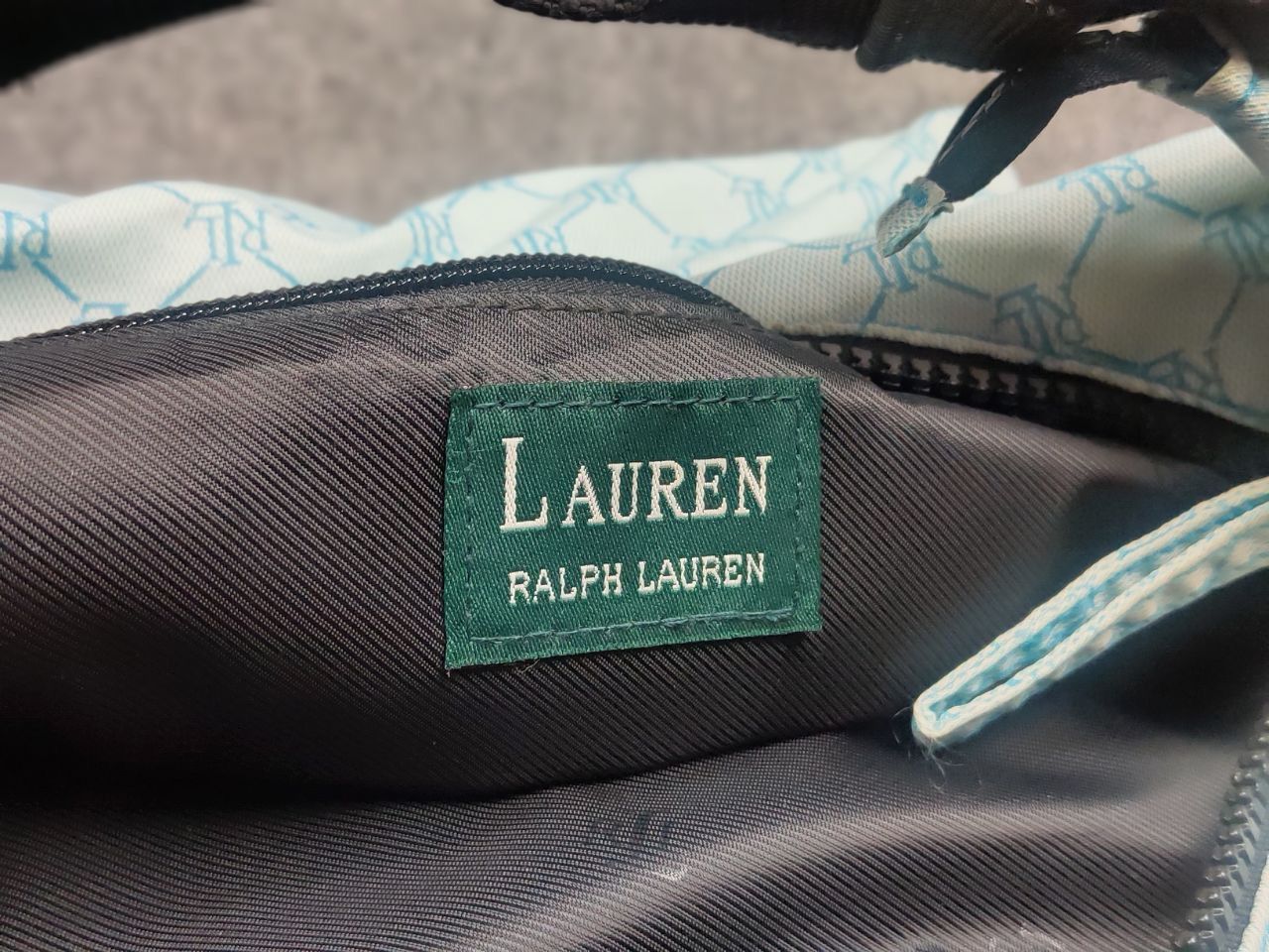 Ralph Lauren Vintage Lauren Ralph Lauren Hobo Handbag blue Monogram Y2K Size ONE SIZE - 20 Thumbnail