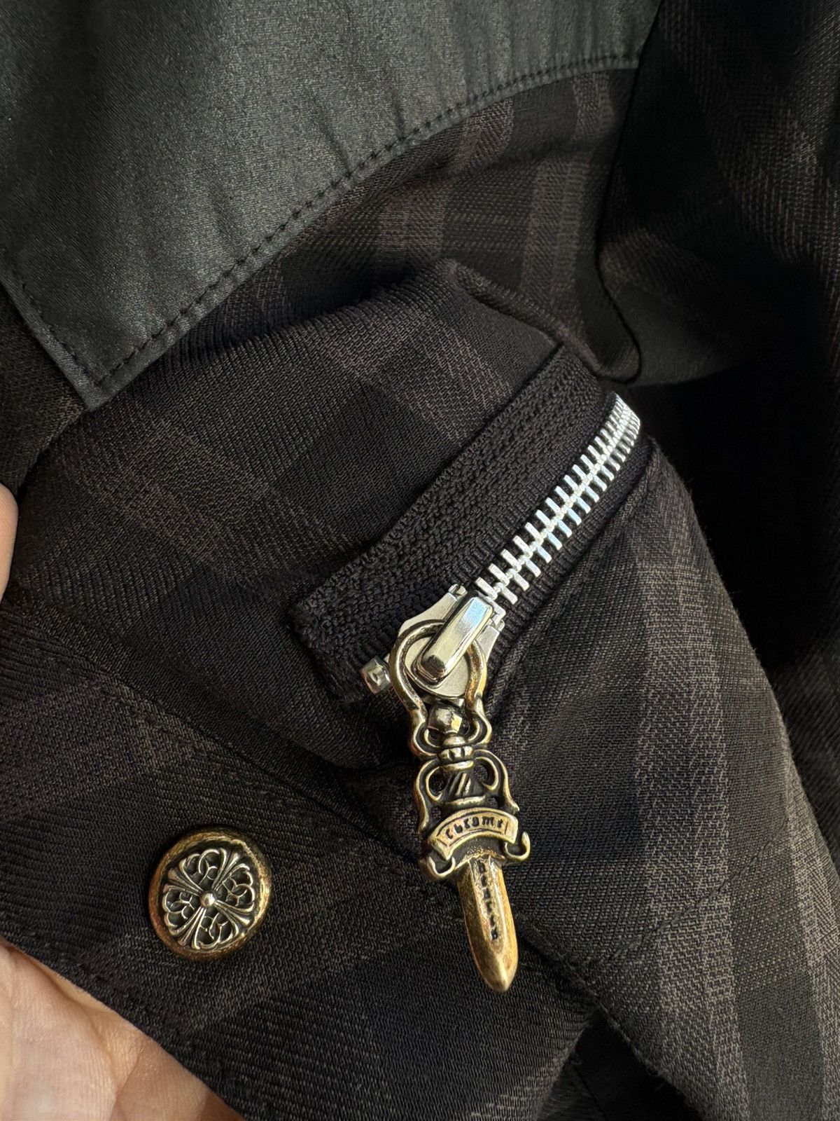 Chrome Hearts Chrome Hearts XL Cross Patch Flannel Button Shirt Size US L / EU 52-54 / 3 - 6 Thumbnail