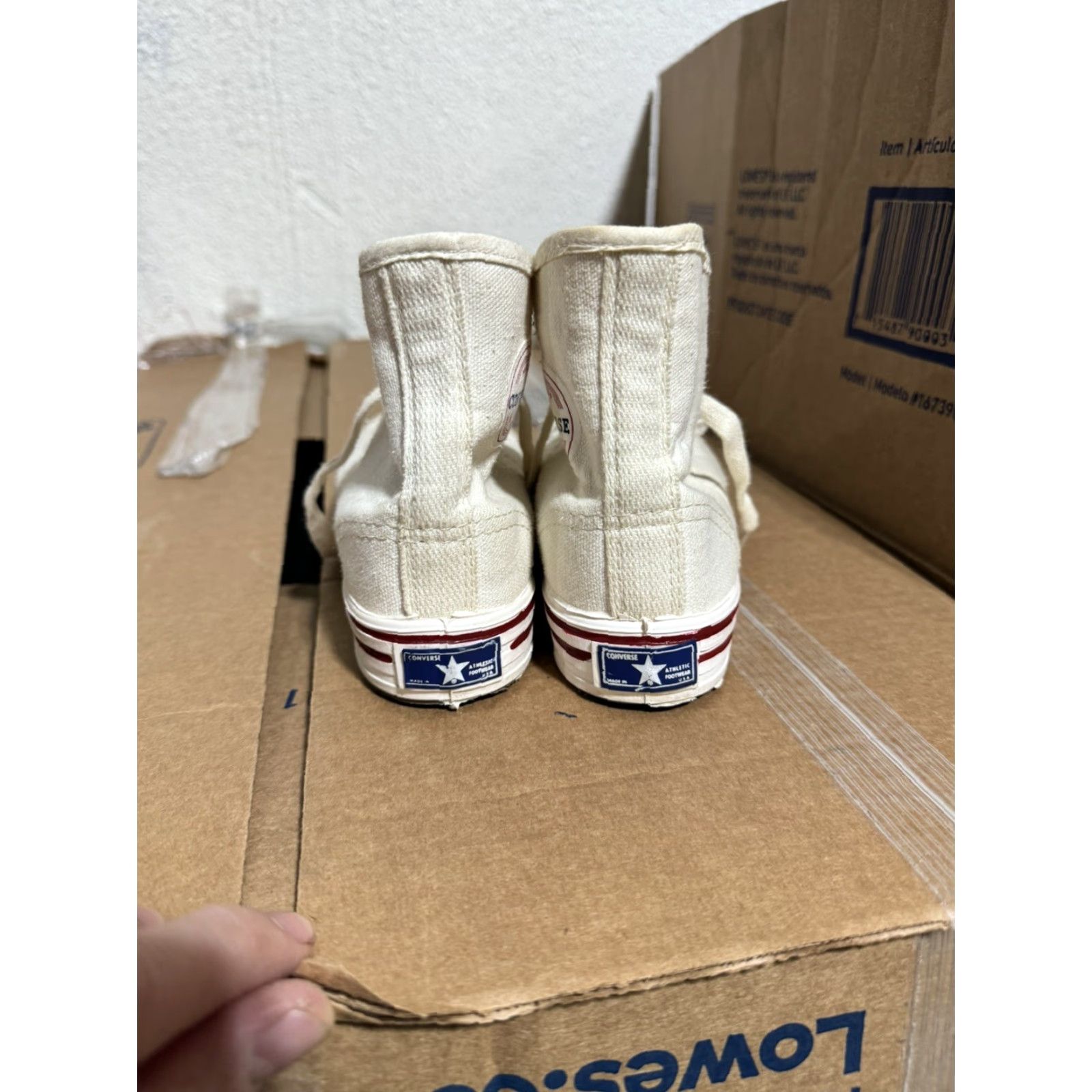 Converse VINTAGE Converse Chuck Taylor High Top Sneakers Size 1 Made In USA White 1950s Sportswear/Beach Mens Girls/Unisex? Size US XS / EU 42 / 0 - 3 Thumbnail